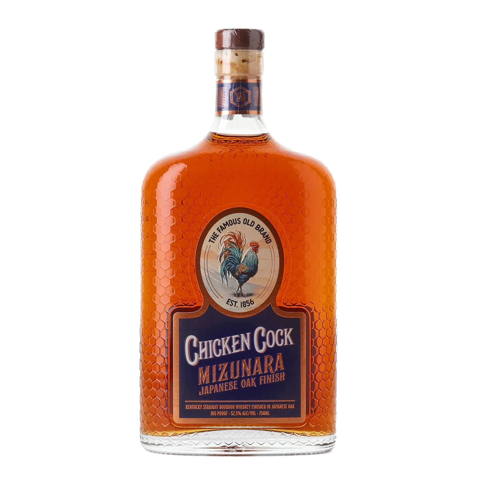 Chicken Cock Mizunara Japanese Oak Finish Bourbon, Bourbon & Mizunara Oak Cask, Fourth Edition, 52.5% whisky bottle