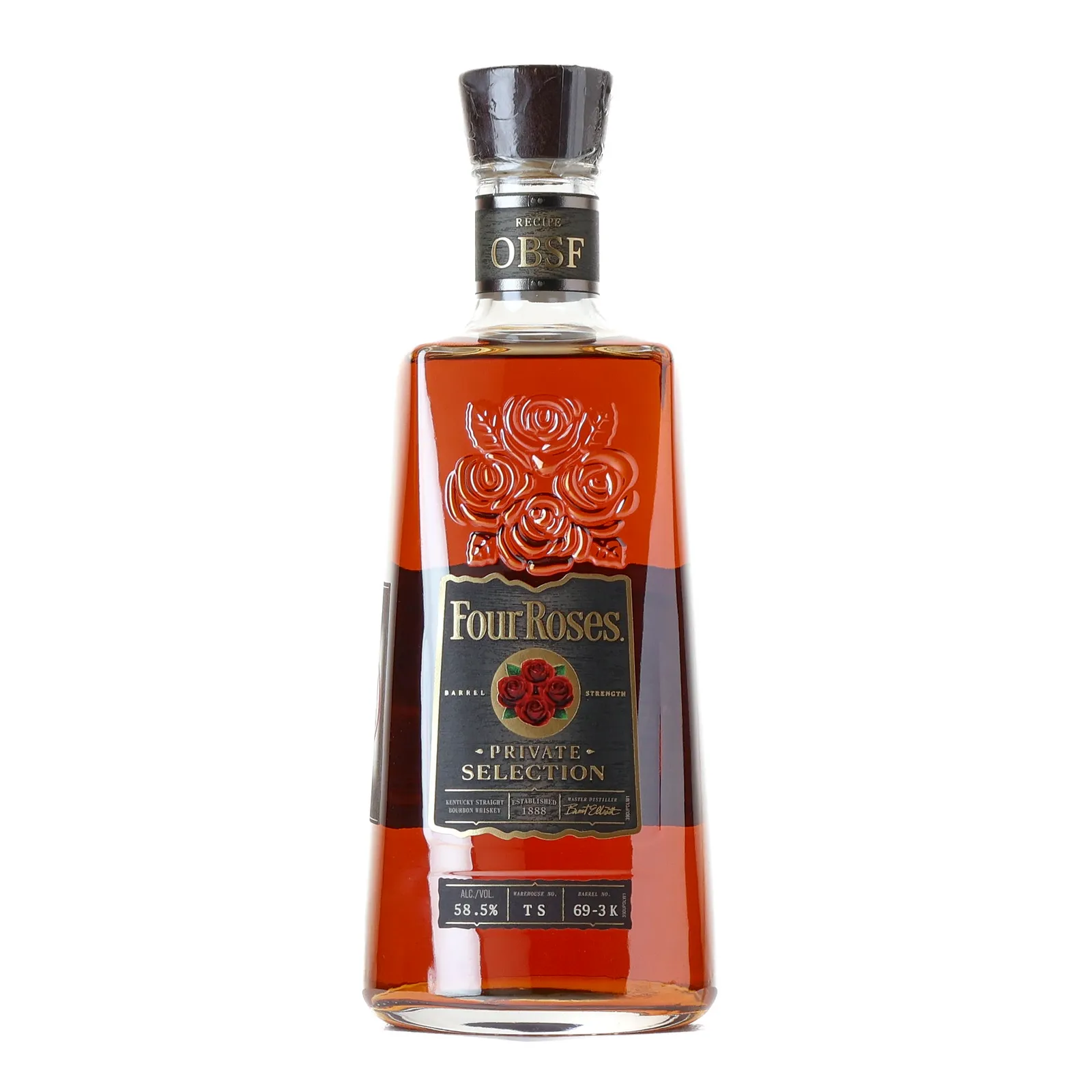 Four Roses OBSF Private Selection 10 Year Old, Bourbon Cask, Cask #69-3 K, 58.5% whisky bottle