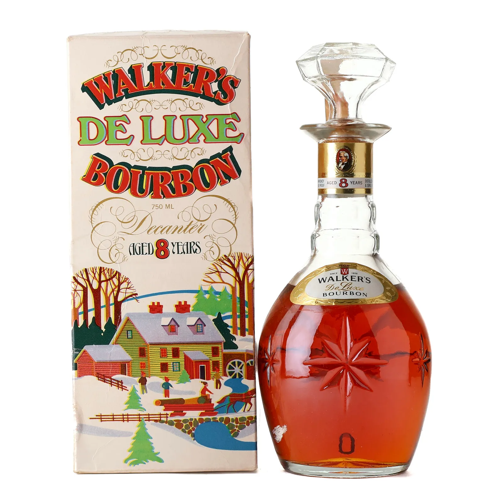 Walker's De Luxe 8 Year Old, 40% whisky bottle