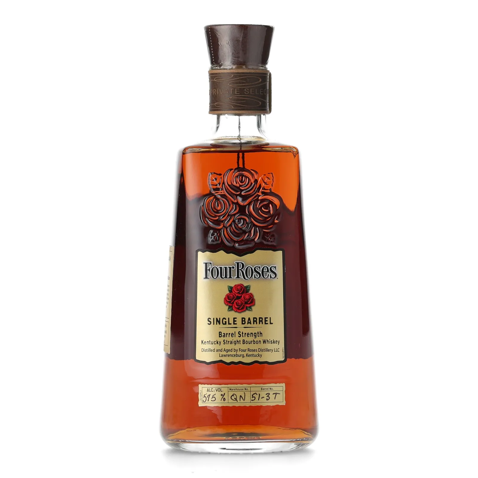 Four Roses Single Barrel Barrel Strength OESK Brent Elliott Master Distiller Private Barrel Selection 10 Year Old, Cask #51-3T, 2022, 57.5% whisky bottle