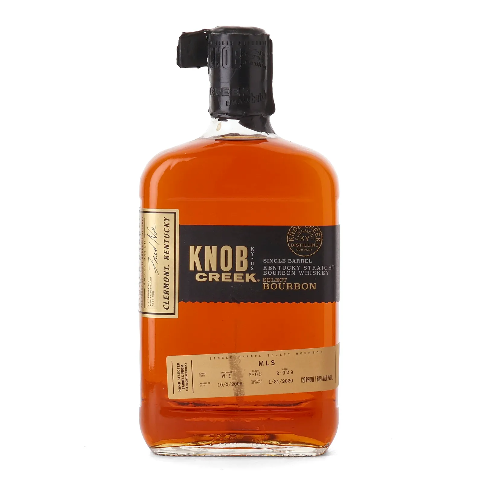 Knob Creek MLS Private Barrel Selection, Cask #R-029, 2008, 60% whisky bottle