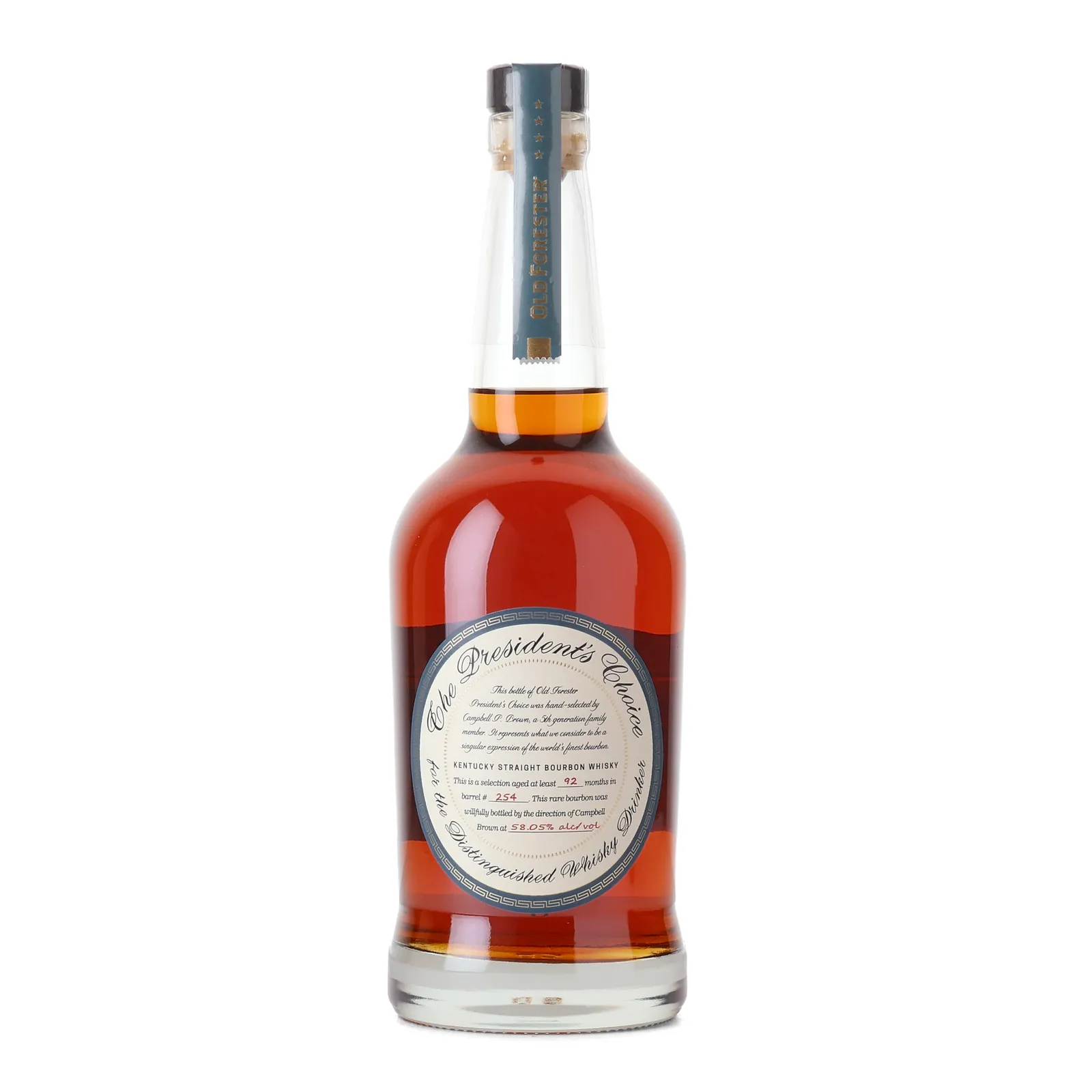 Old Forester The President's Choice 7 Year Old, Cask #254, 58.05% whisky bottle
