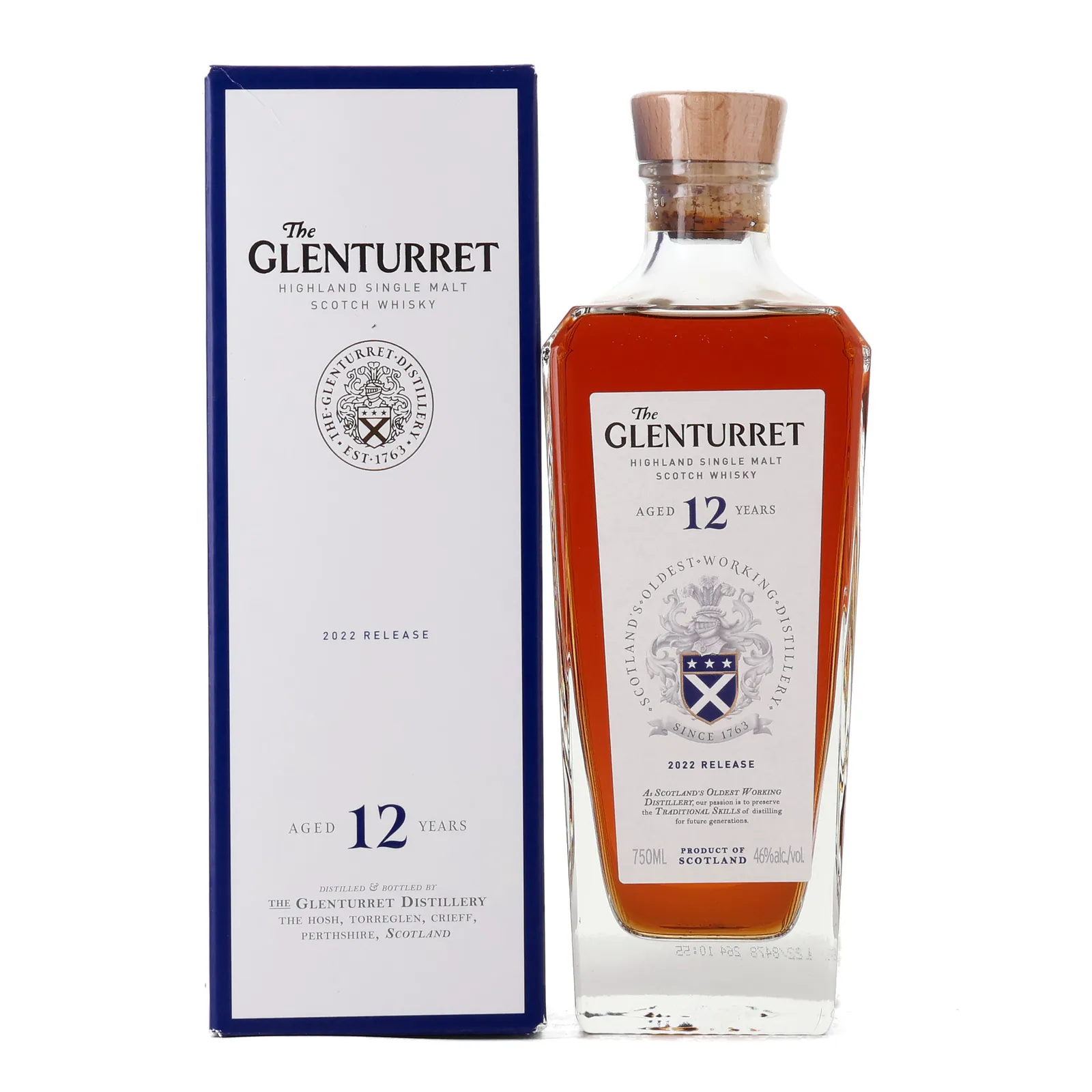 Glenturret 12 Year Old, 2022, 46% whisky bottle