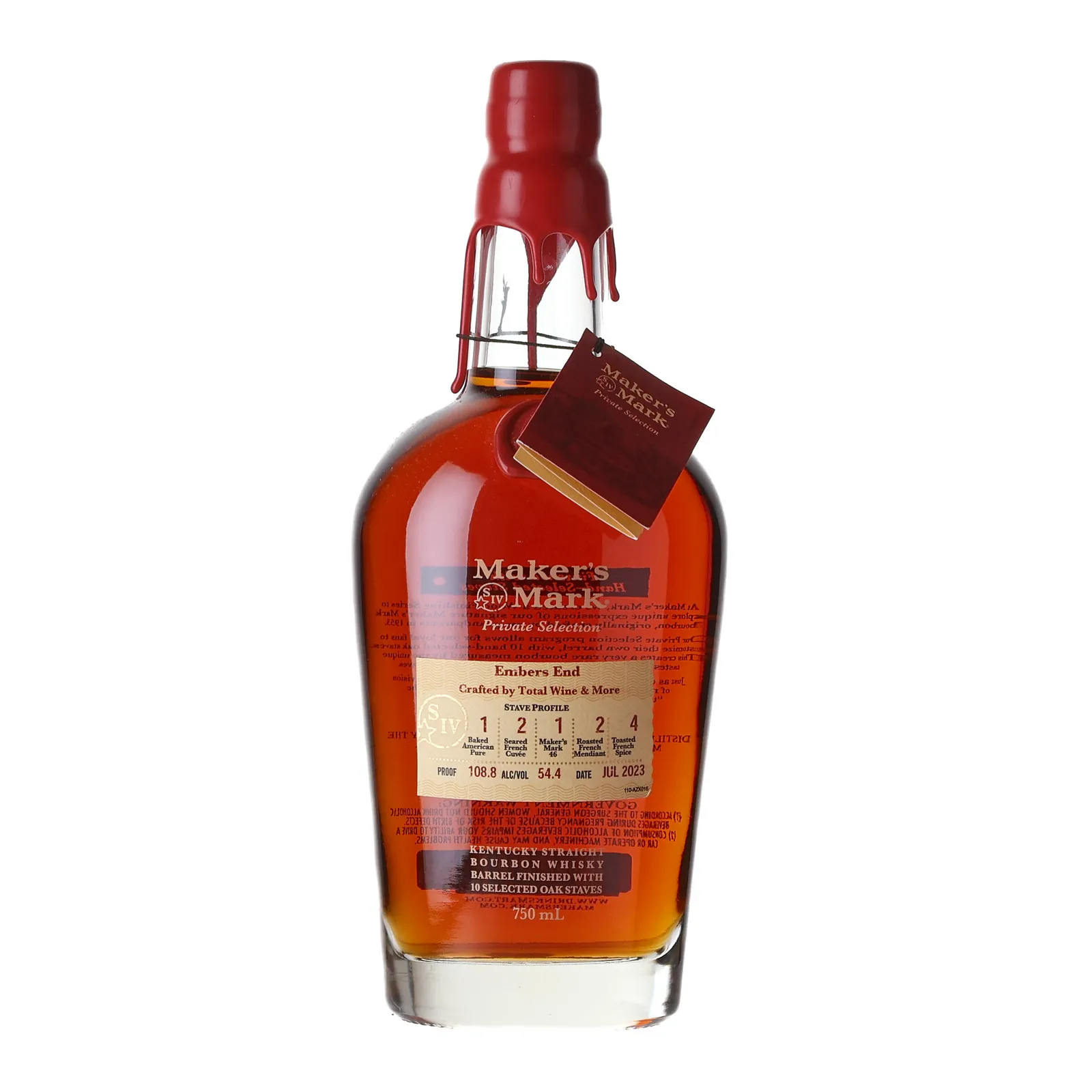 Maker's Mark Private Selection Embers End, Oak Cask, 2023, 54.4% whisky bottle