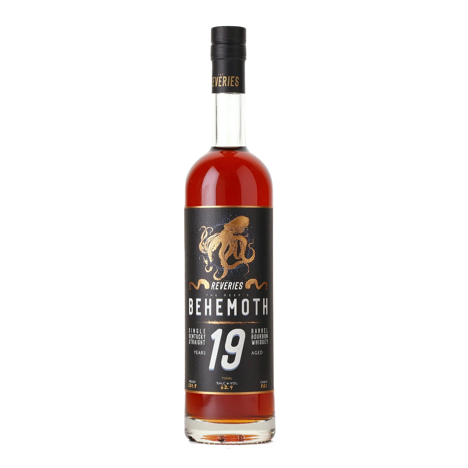 Reveries The Deep's Behemoth 19 Year Old, New Charred Oak Cask, Cask #801, The Reveries, 62.4% whisky bottle