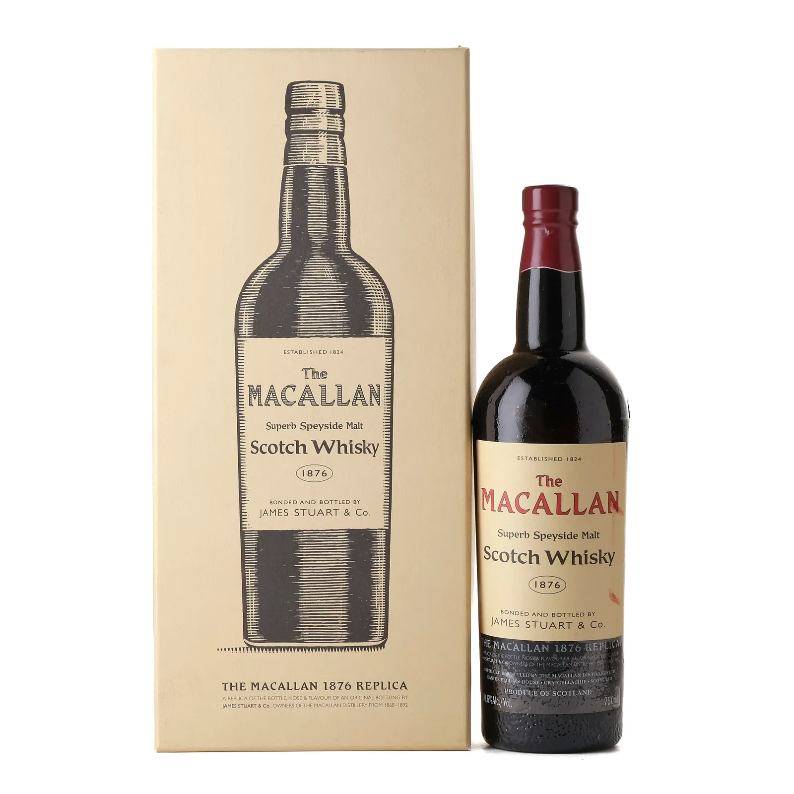 Macallan 1876 Replica, 40.6% whisky bottle