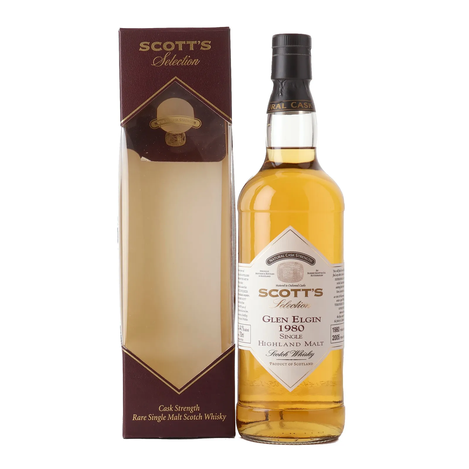 Glen Elgin Scott's Selection 25 Year Old, Oak Cask, 1980, Scott's Selection, 44.1% whisky bottle