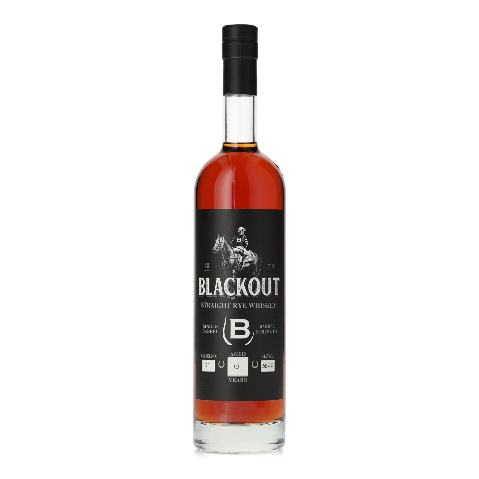 Blackout 10 Year Barrel Strength Rye, Cask #51, Old Dominick Distilling Co., 55.6% whisky bottle