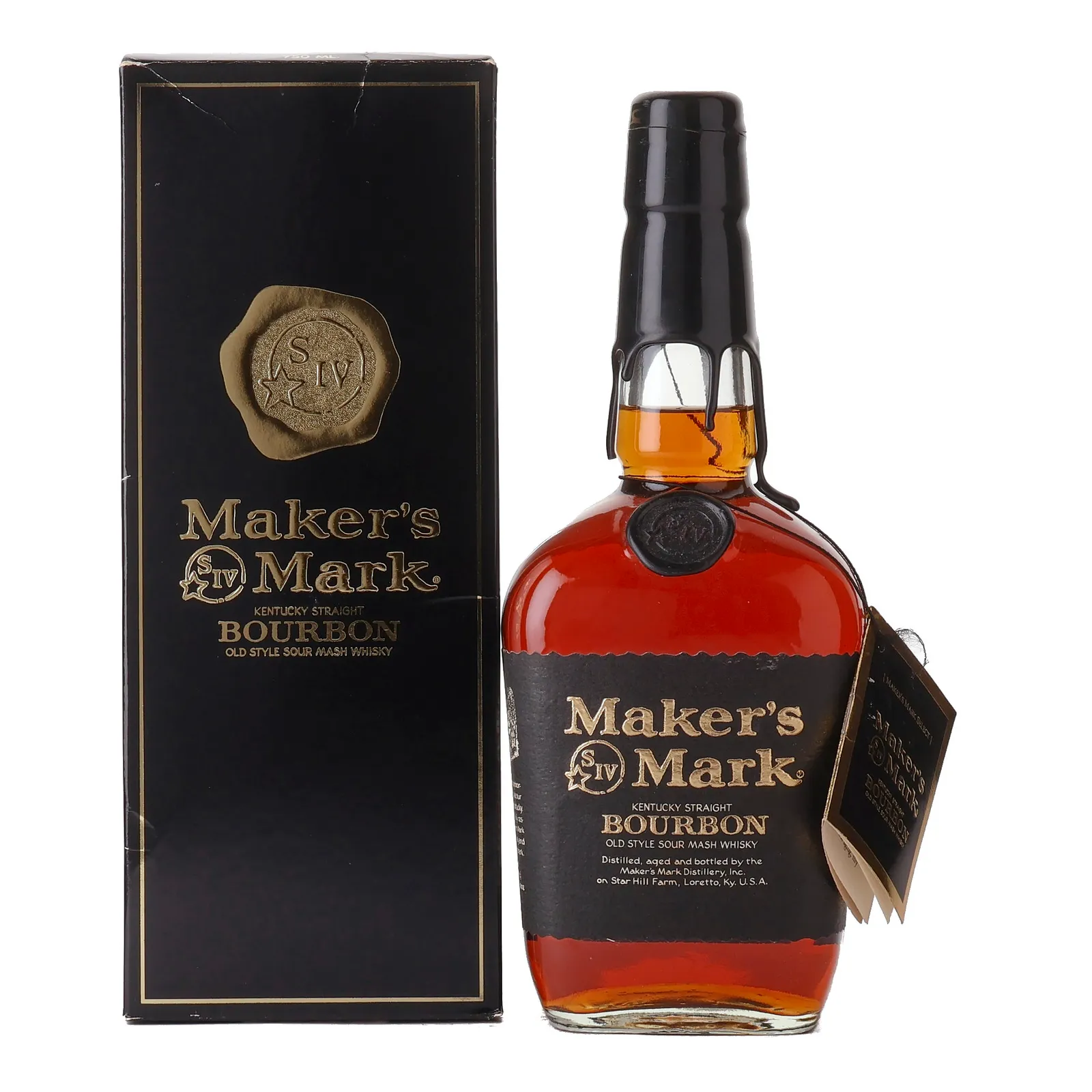 Maker's Mark Black Wax Export, 47.5% whisky bottle