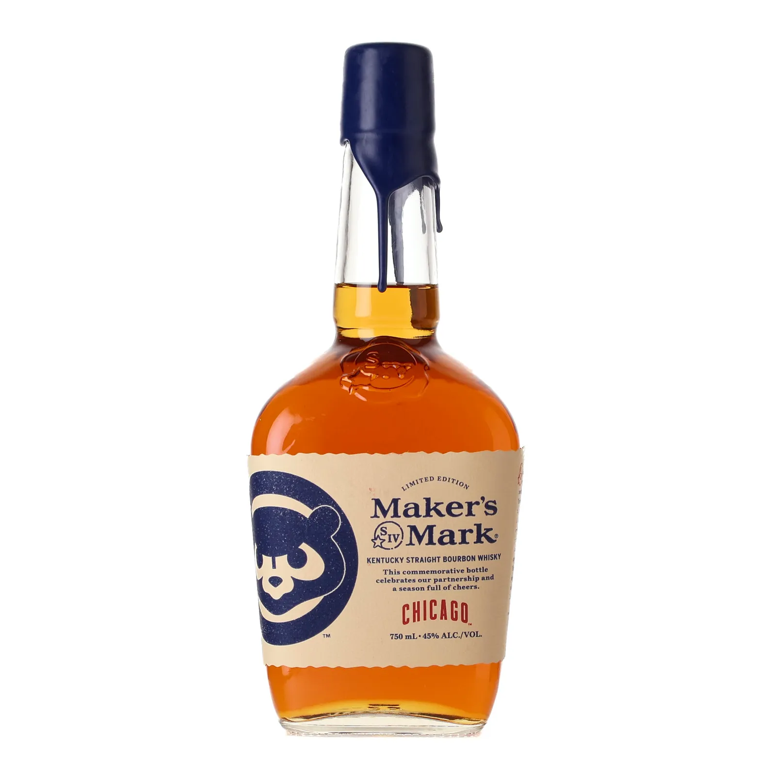 Maker's Mark Chicago Cubs Limited Edition, 2024, 45% whisky bottle