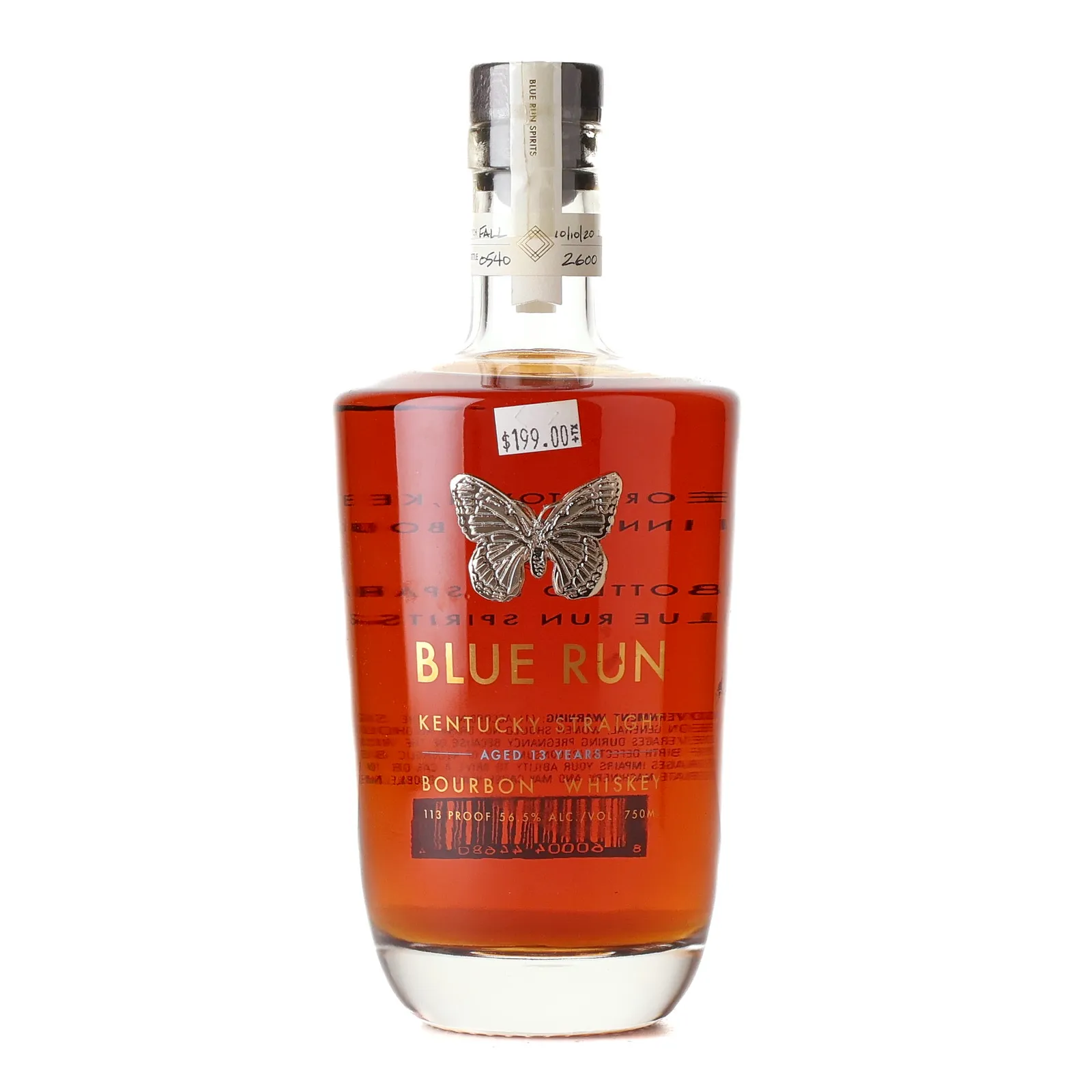 Blue Run 13 Year Old, Fall, 2020, 56.5% whisky bottle