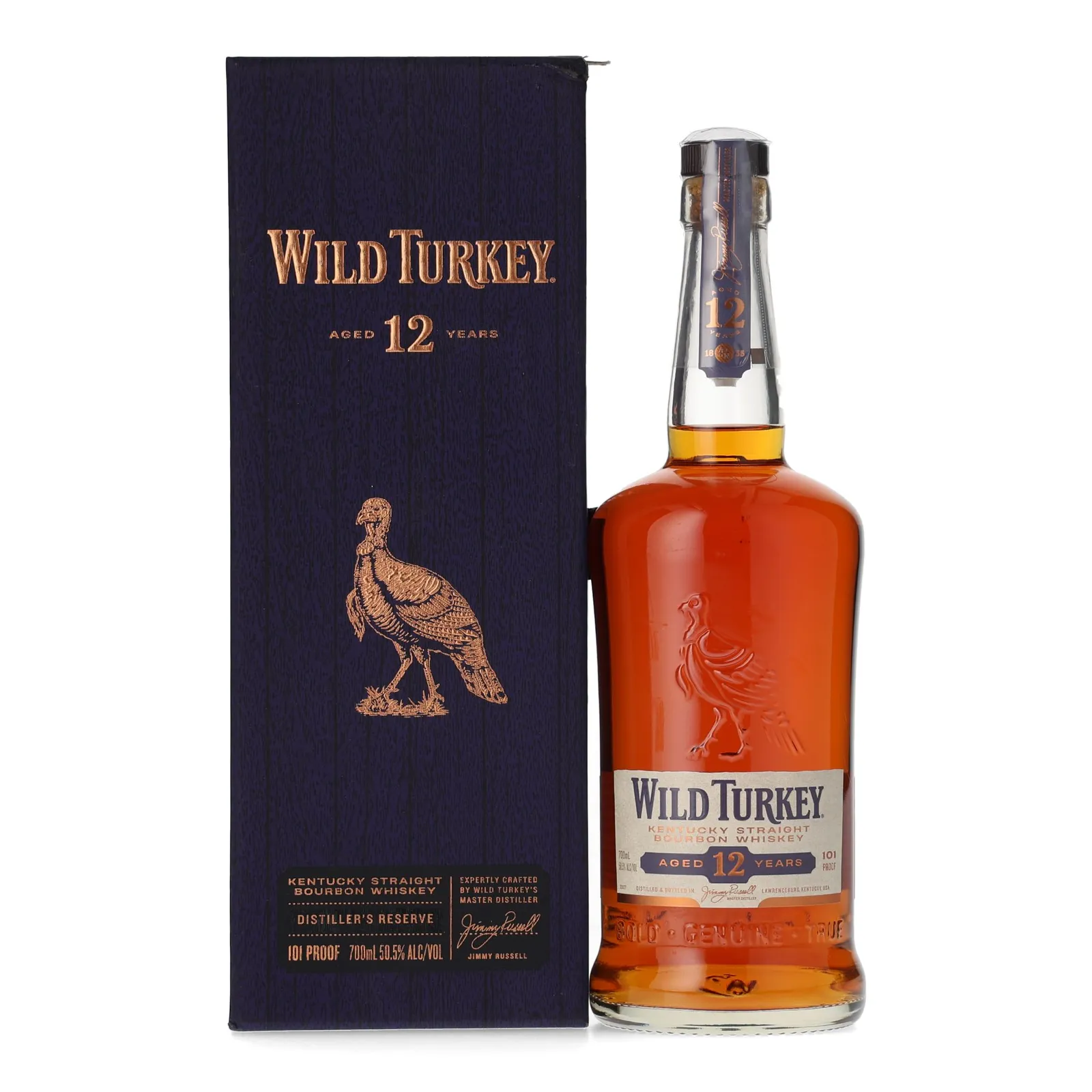 Wild Turkey 12 Year Old 101° Proof Distiller's Reserve, New American Oak Cask, 2022, 50.5% whisky bottle