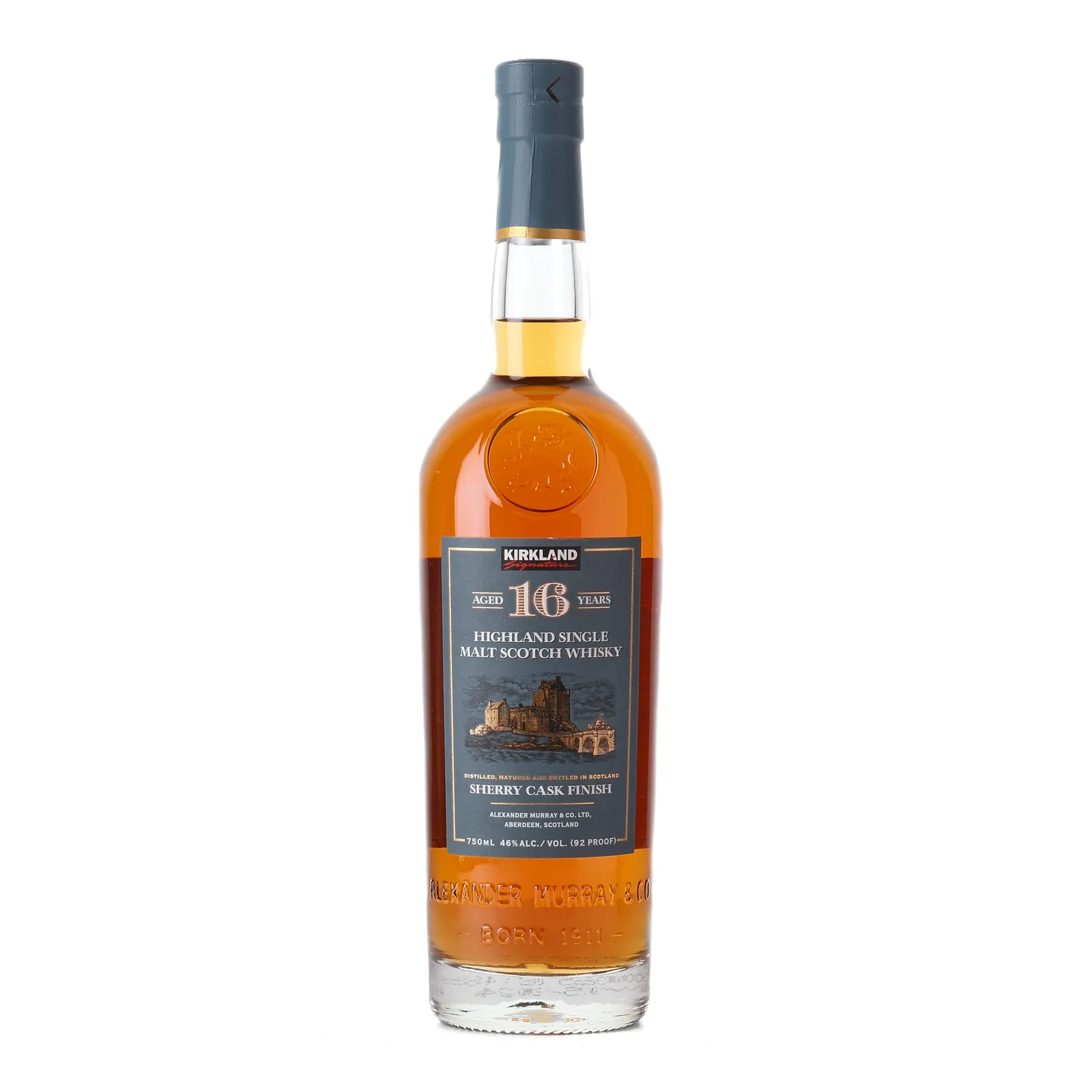Kirkland Signature 16 Year Old, Sherry Cask, Alexander Murray & Co., 46% whisky bottle