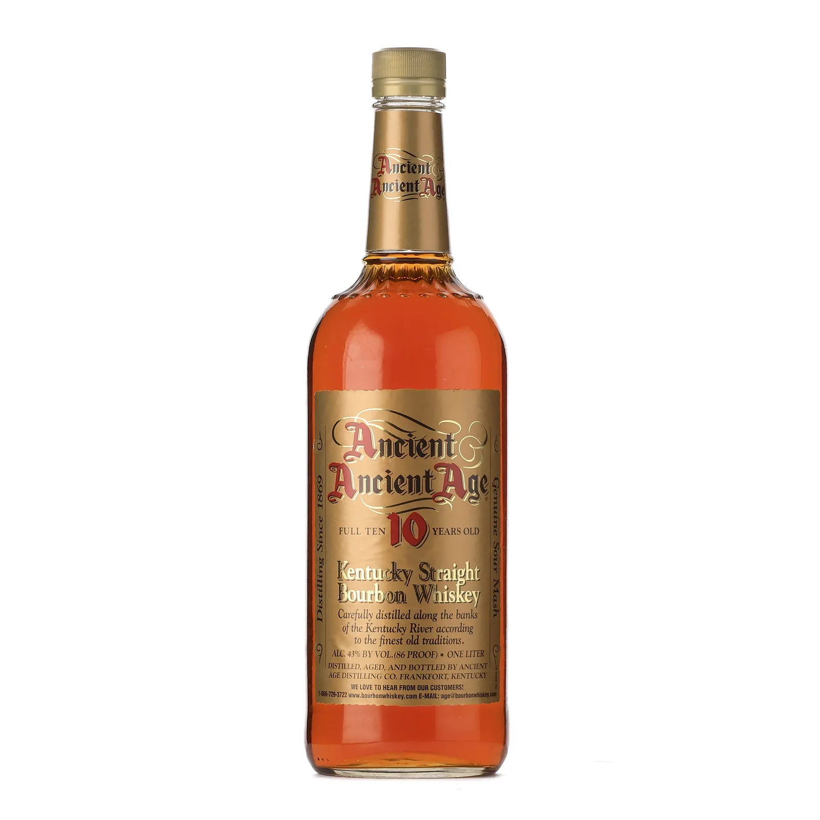 Ancient Ancient Age 10 Year Old, 43% whisky bottle