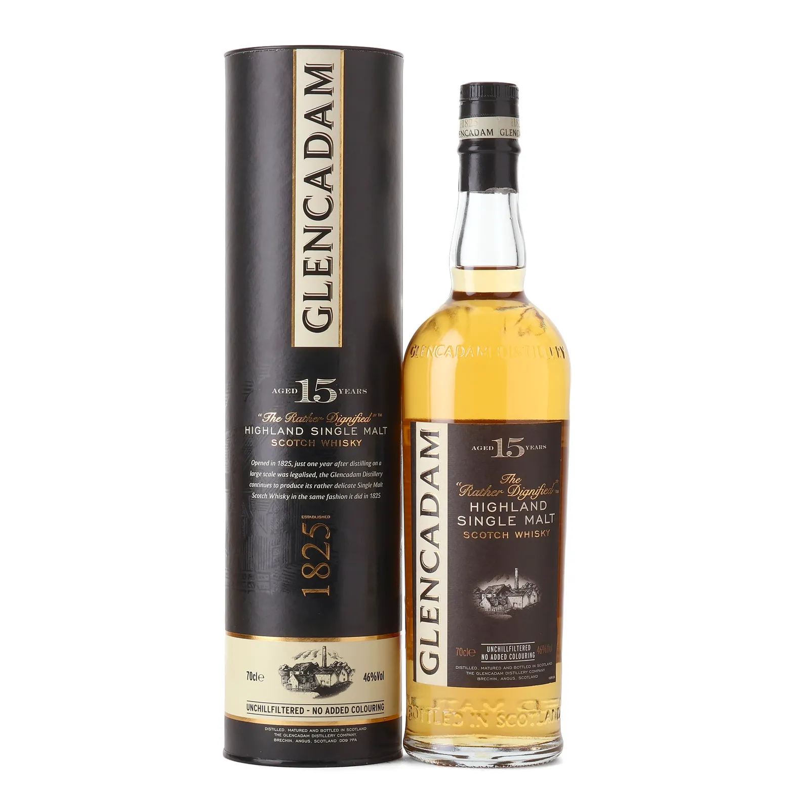 Glencadam 15 Year Old, American Oak Bourbon Cask, 46% whisky bottle