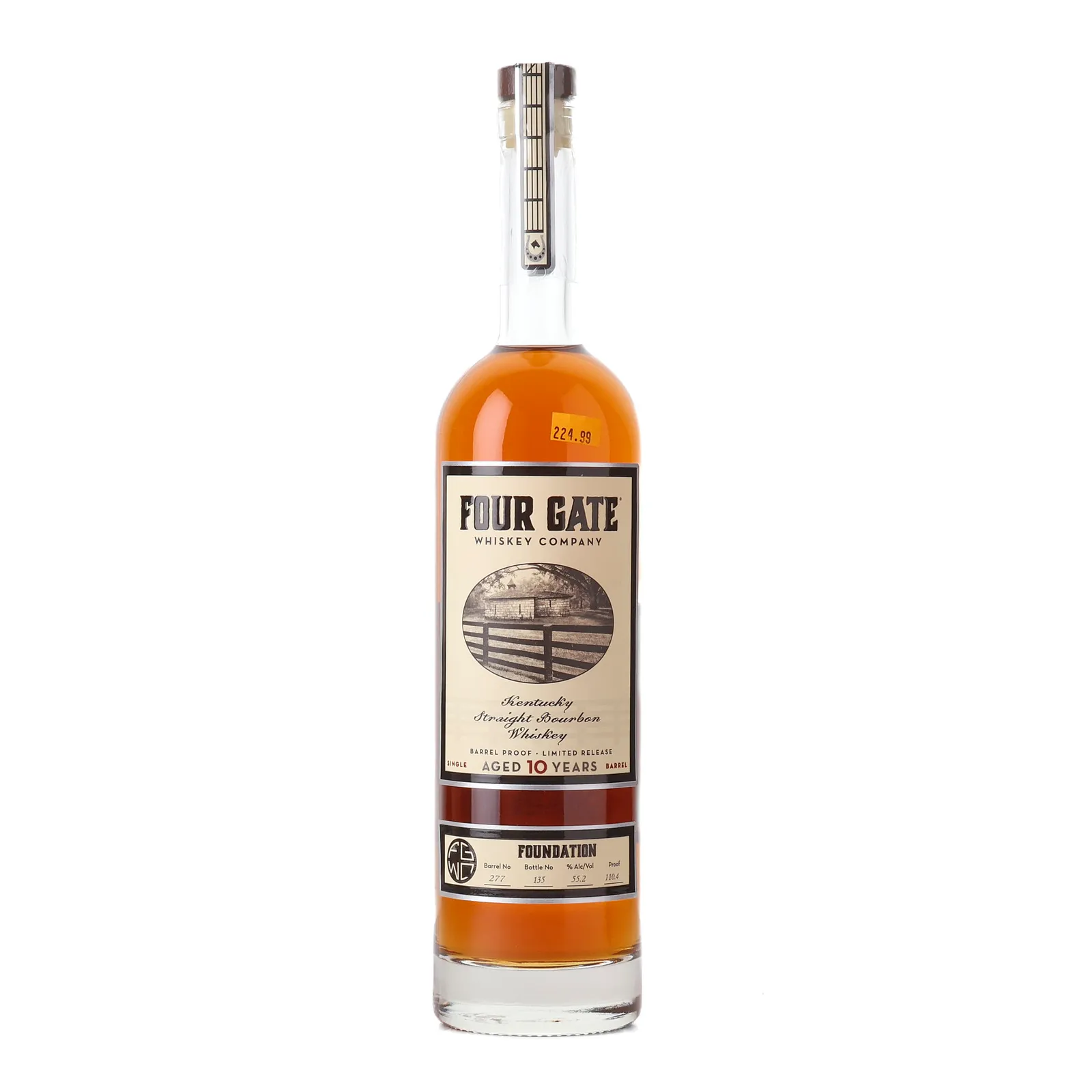 Four Gate Foundation 10 Year Old, Bourbon Cask, Cask #277, 2023, 55.2% whisky bottle