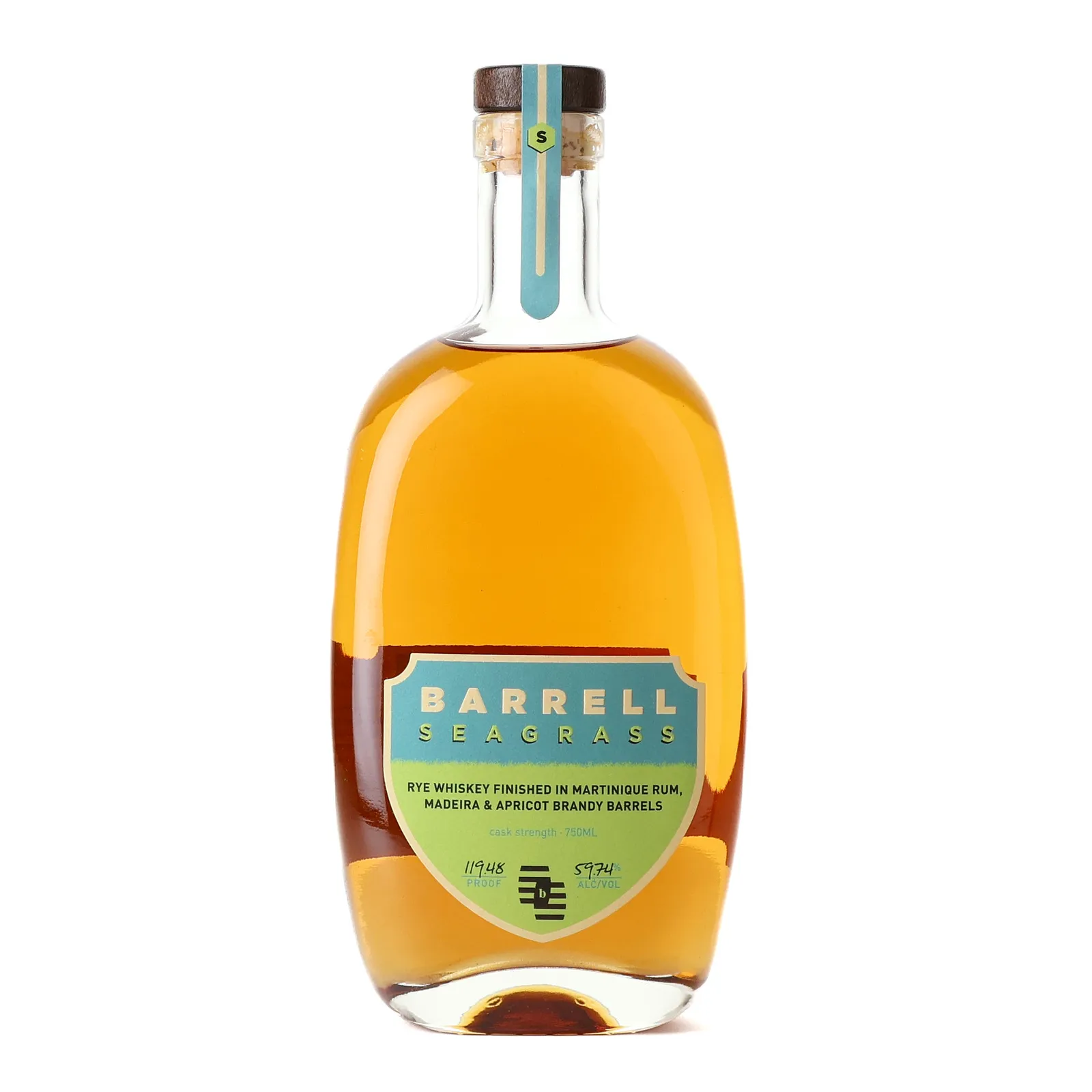 Barrell Craft Spirits Seagrass Rye, Martinique Rum, Apricot Brandy & Madeira Cask, 59.74% whisky bottle