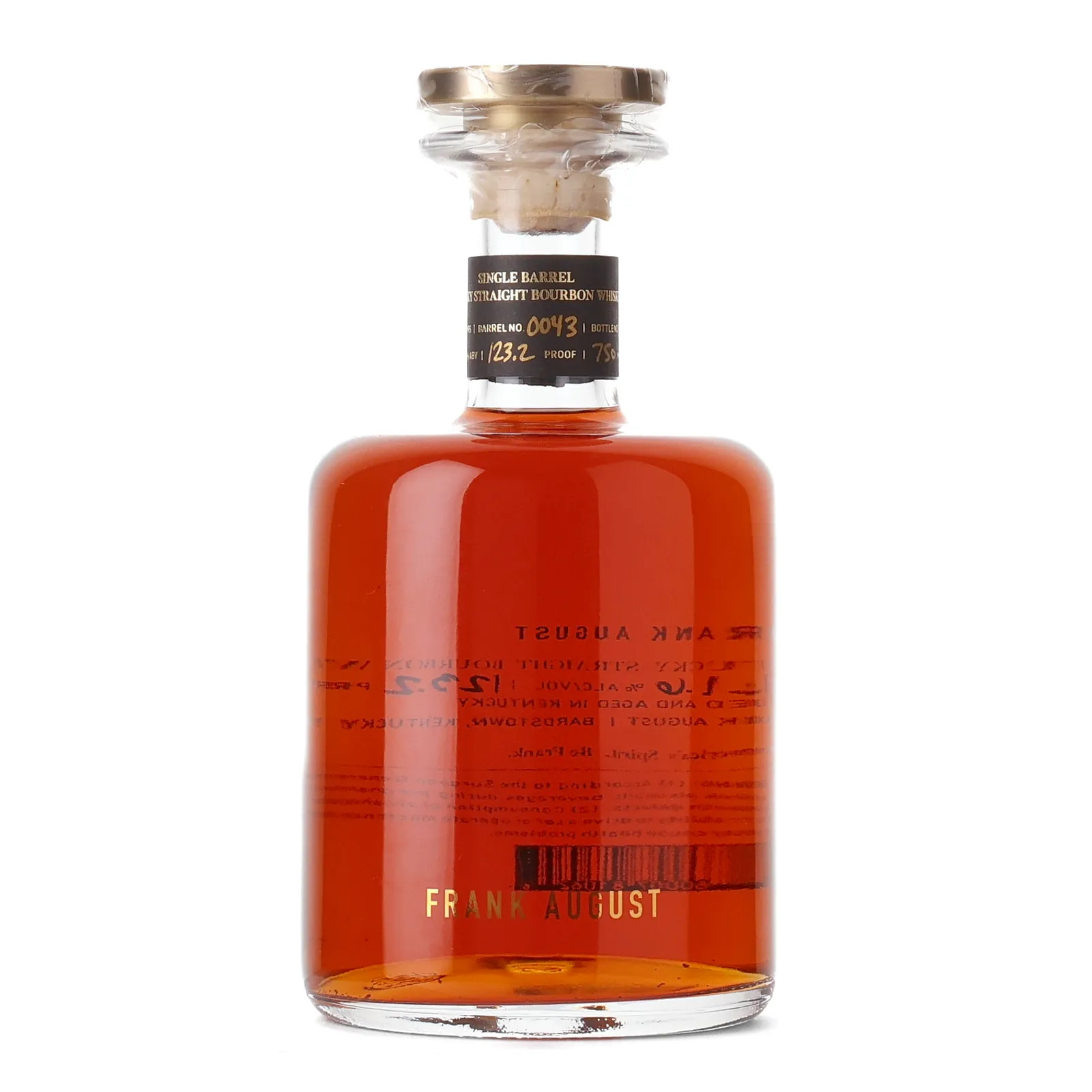 Frank August 6 Year Old, New Charred Oak Cask, Cask #0043, 61.6% whisky bottle