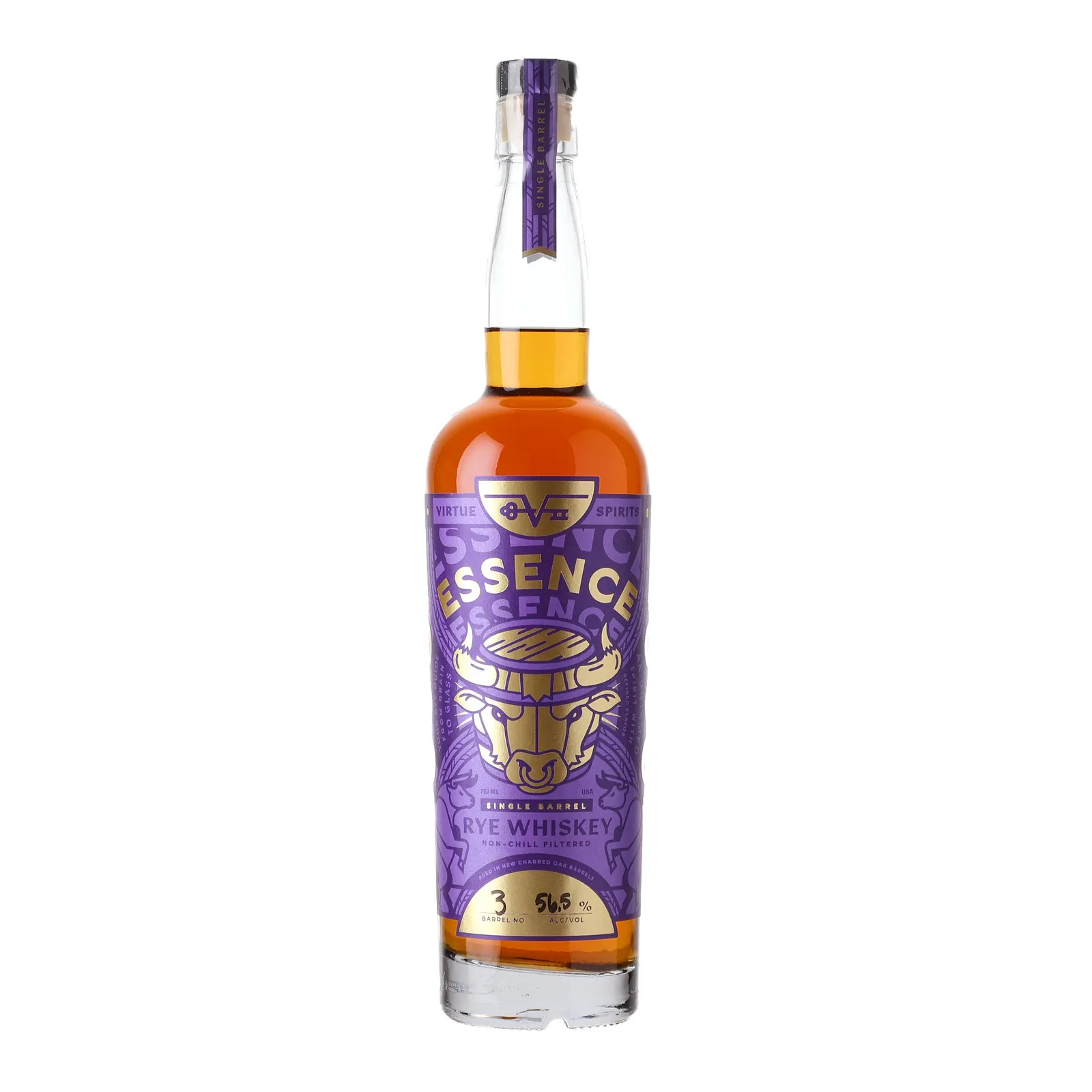 Virtue Spirits Essence 6 Year Old, New Charred Oak Cask, Cask #3, Virtue Spirits, 56.5% whisky bottle
