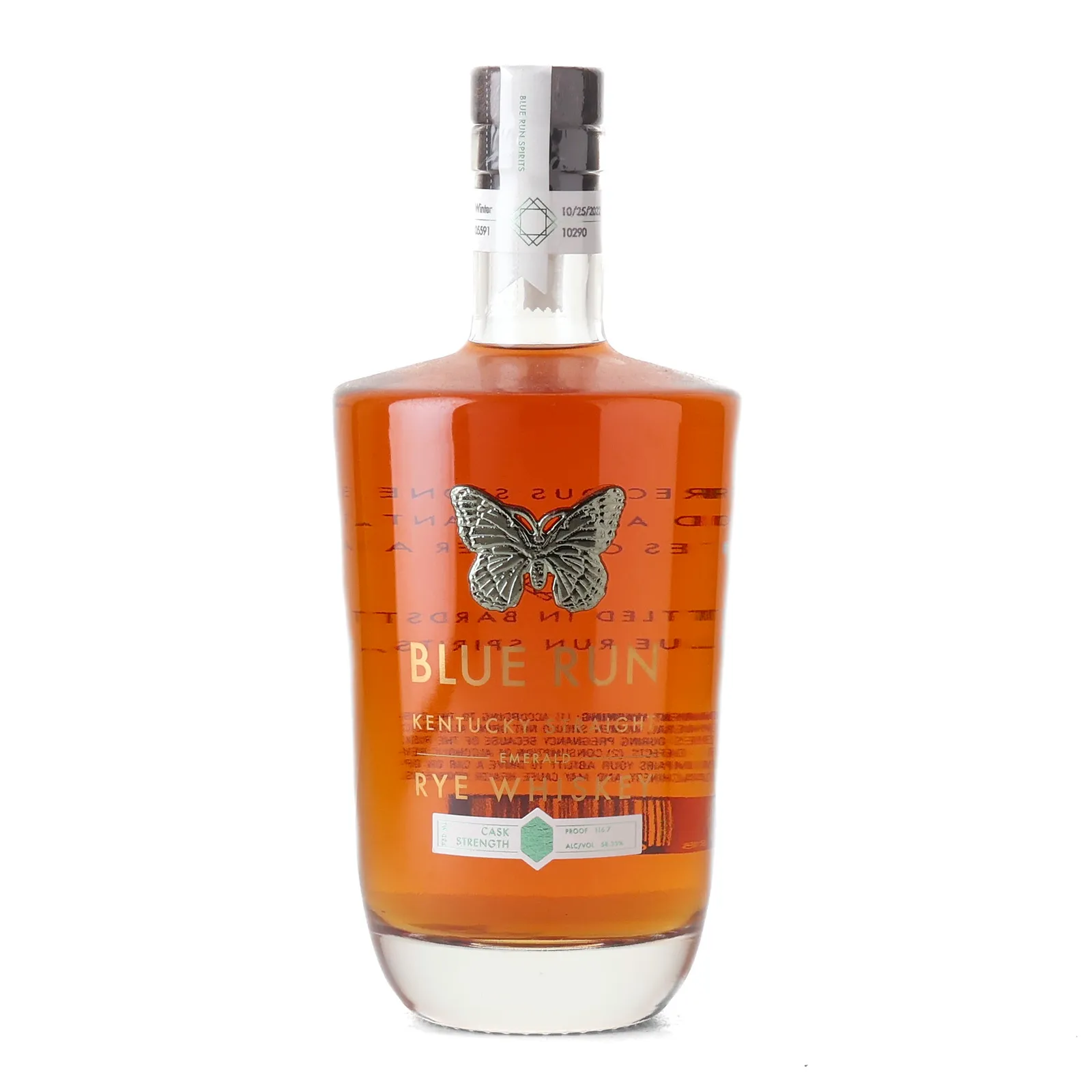 Blue Run Emerald Rye, New charred oak Cask, Batch Winter, 2022, 58.4% whisky bottle