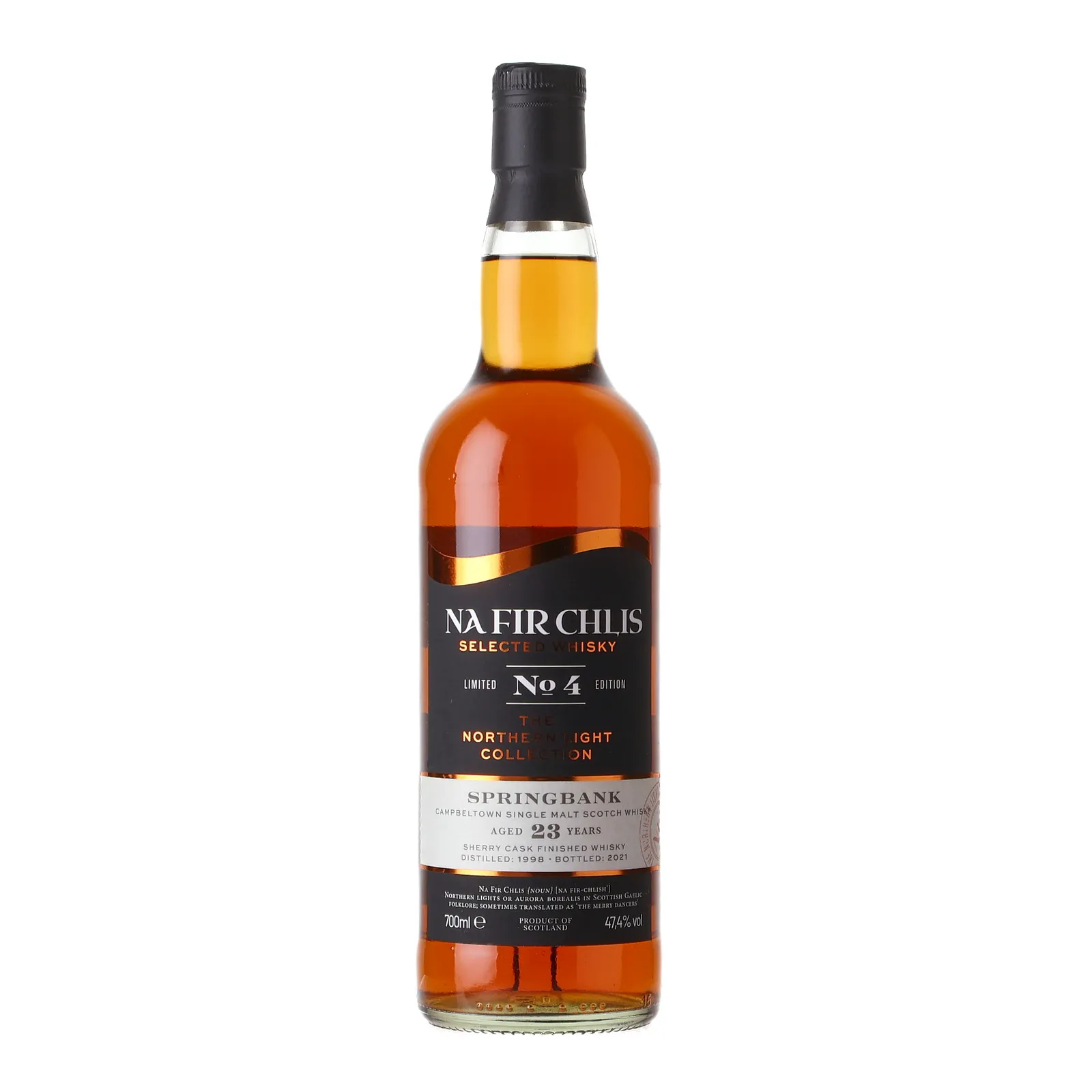 Springbank The Northern Light Collection 23 Year Old, Sherry Cask, No. 4, 2021, 47.4% whisky bottle
