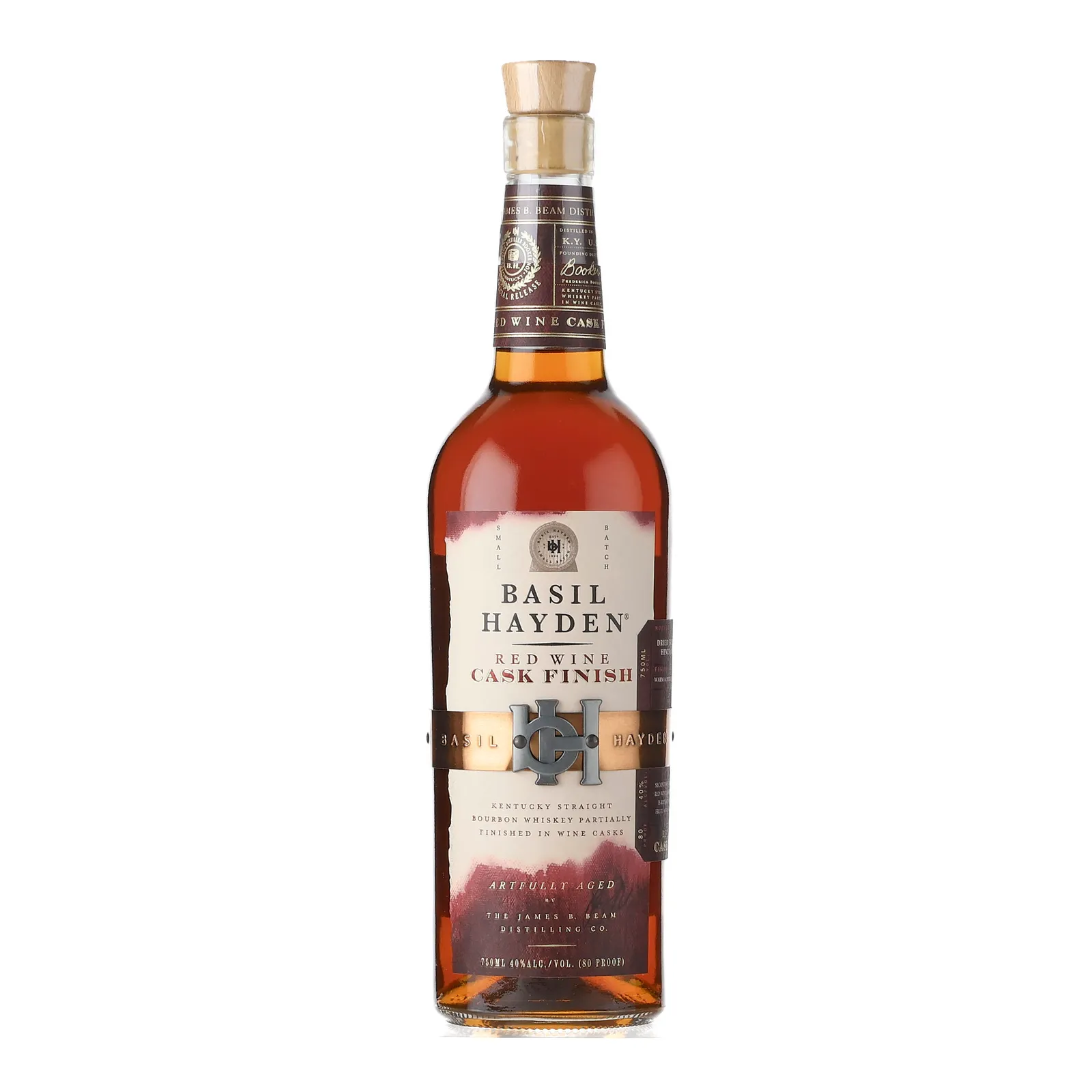 Basil Hayden Red Wine Cask Finish, Red Wine Cask, 2022, 40% whisky bottle