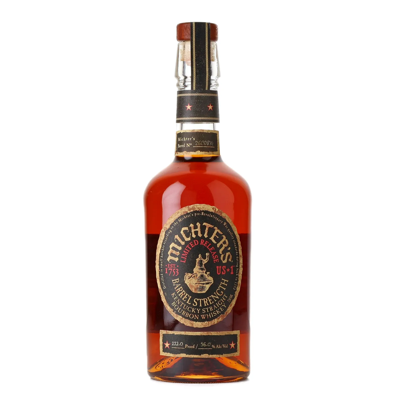 Michter's US*1 Barrel Strength Bourbon, 2026, 56% whisky bottle