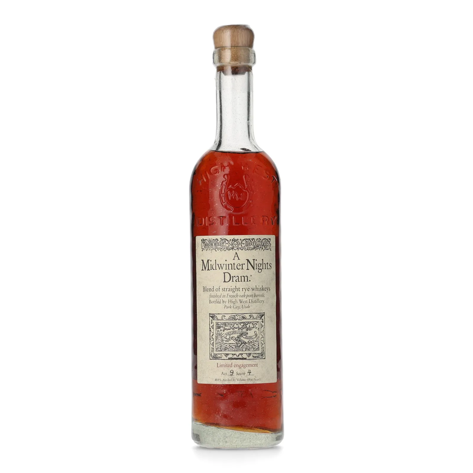 High West A Midwinter Night's Dram Act 9 Scene 4, French Oak & Port Cask, 49.3% whisky bottle