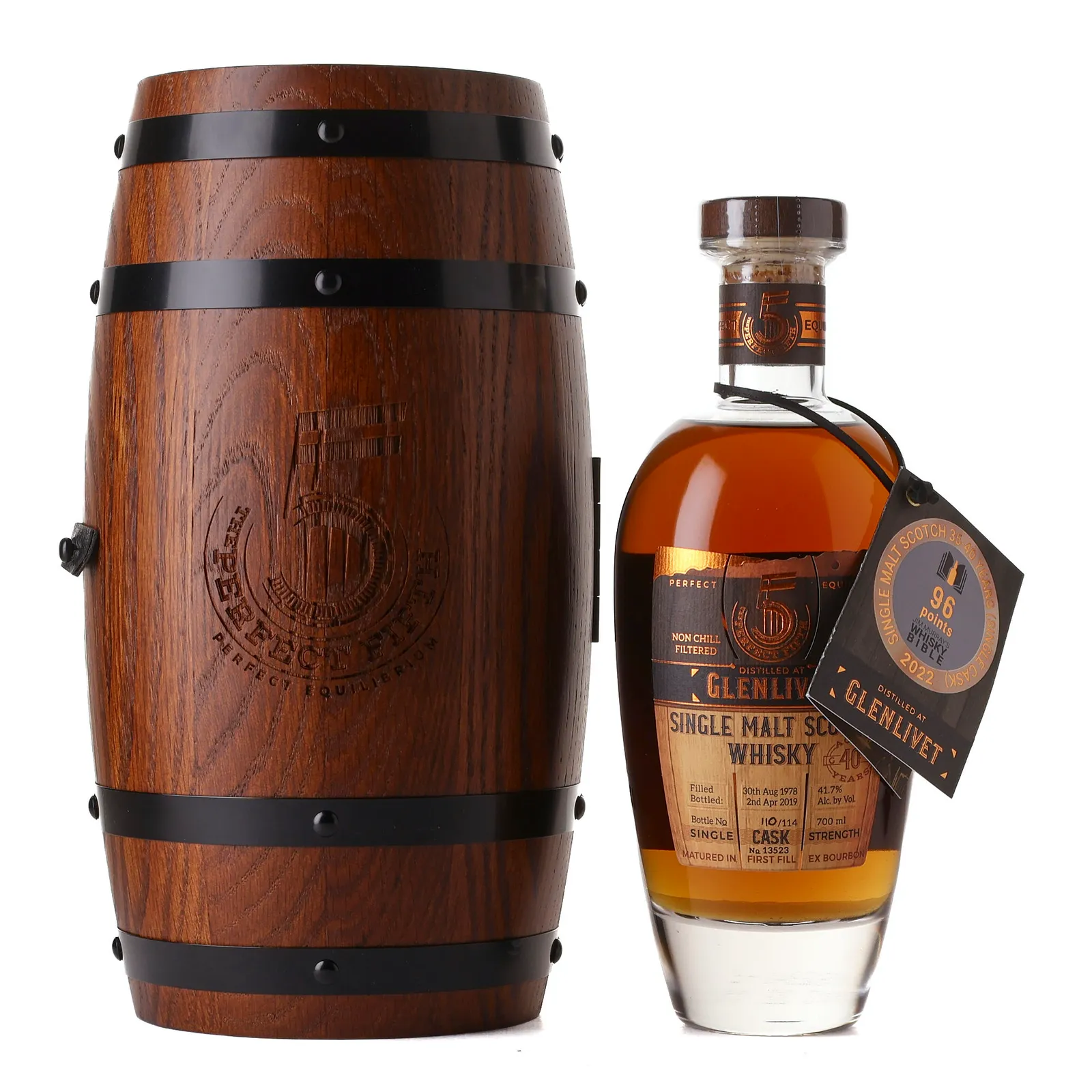 Glenlivet The Perfect Fifth 40 Year Old, Ex-bourbon Cask, Cask #13523, 1978, The Perfect Fifth, 41.7% whisky bottle