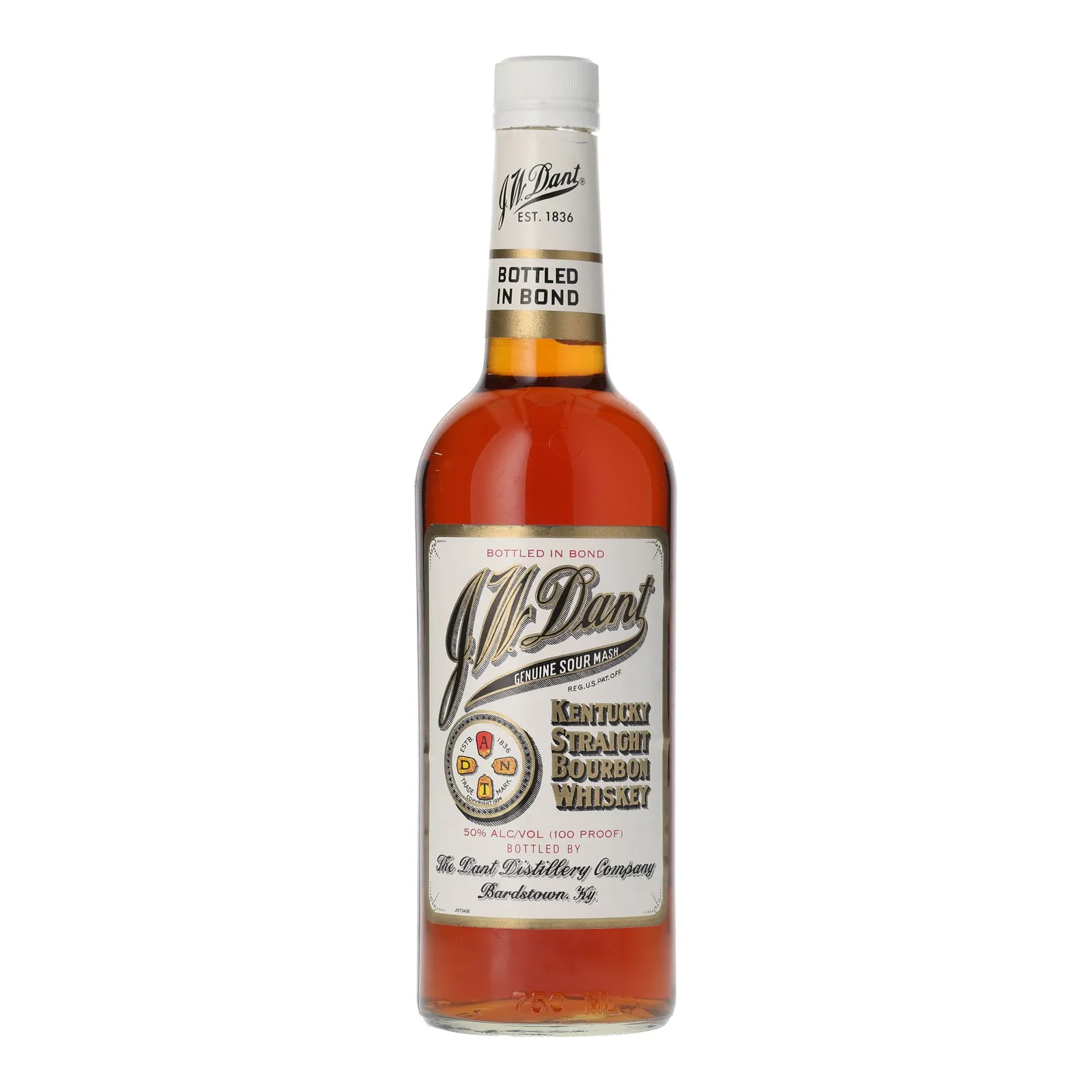 J.W. Dant Bottled-in-Bond 4 Year Old, 50% whisky bottle