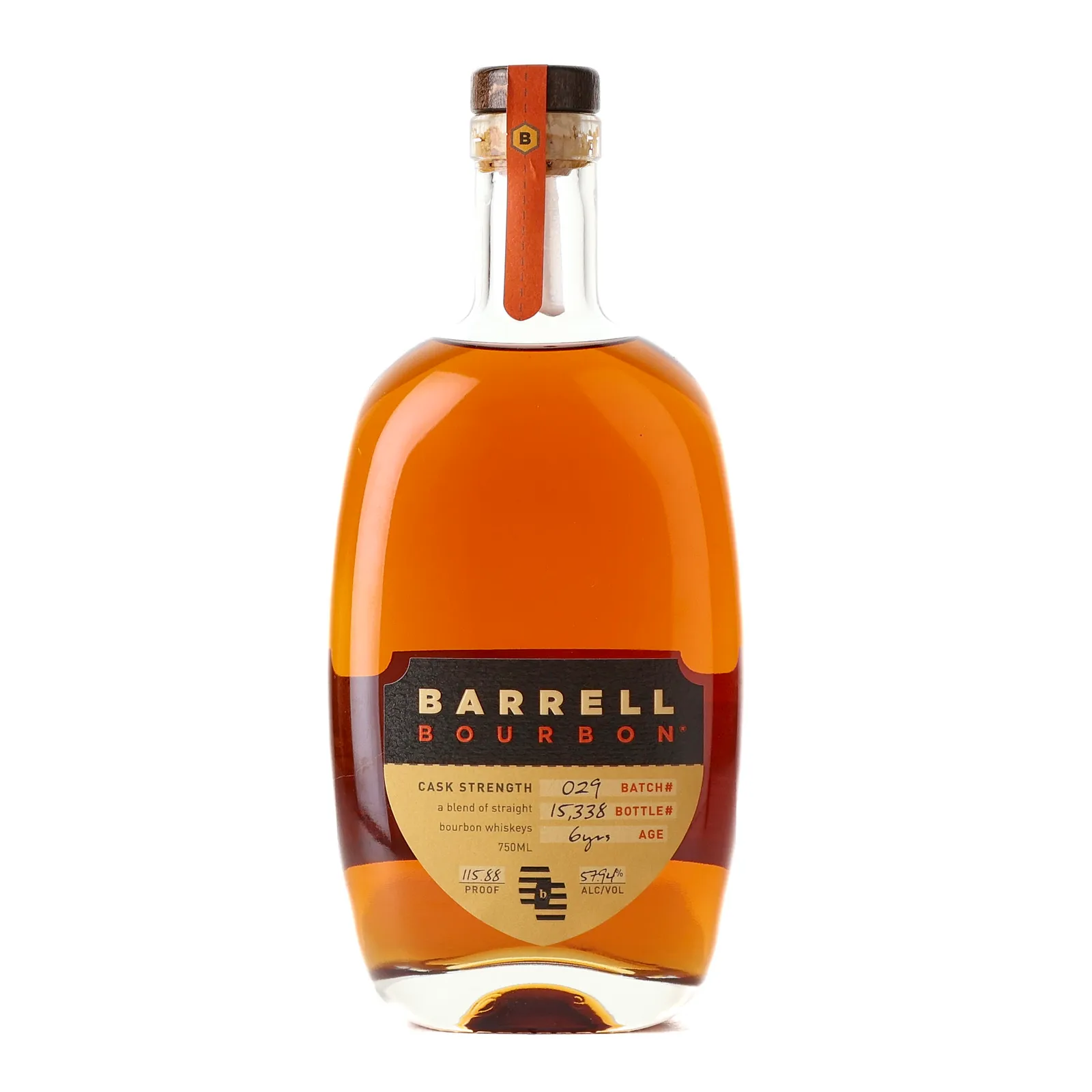 Barrell Craft Spirits Bourbon 6 Year Old, American White Oak Cask, Batch No. 029, 57.9% whisky bottle