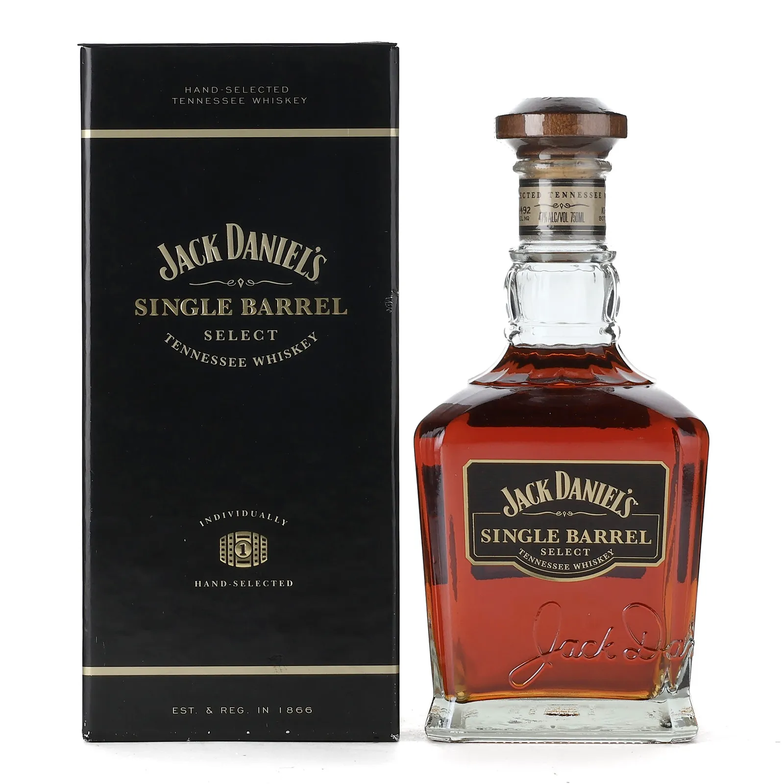 Jack Daniel's Single Barrel Select, Cask #10-4492, 47% whisky bottle