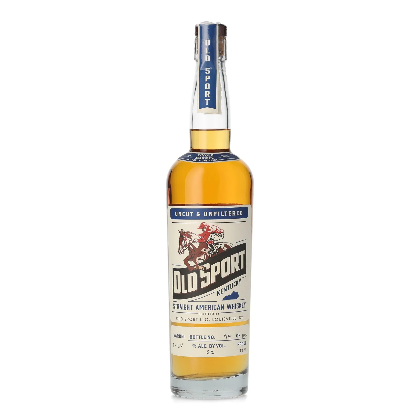 Old Sport Single Barrel Uncut & Unfiltered American Whiskey, Cask #7-LV, 62% whisky bottle