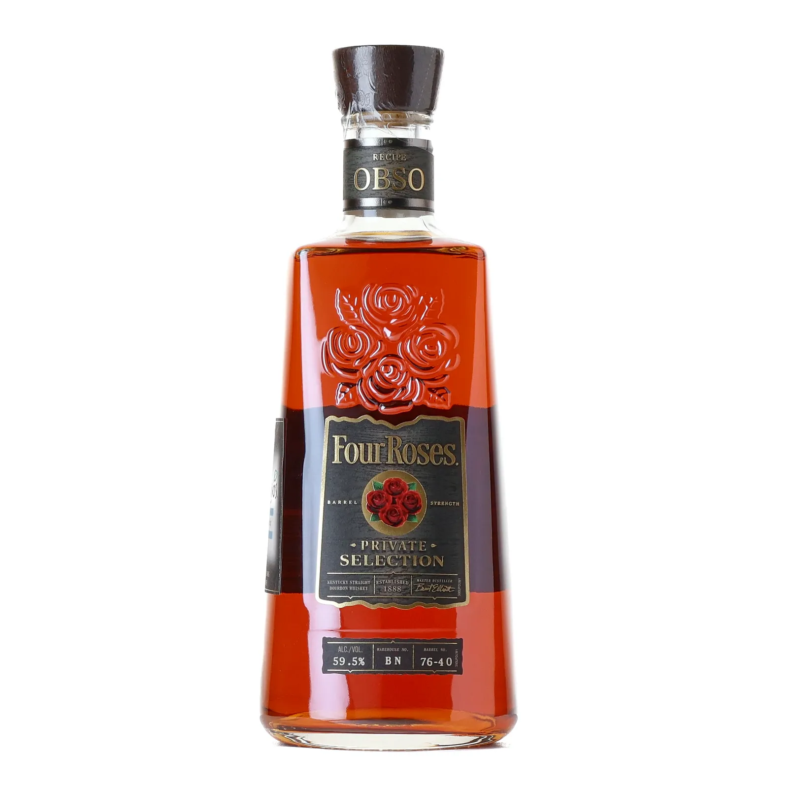 Four Roses Barrel Strength OBSO 'Mariano's' Private Barrel Selection 9 Year Old, New Charred Oak Cask, Cask #BN 76-4O, 59.5% whisky bottle