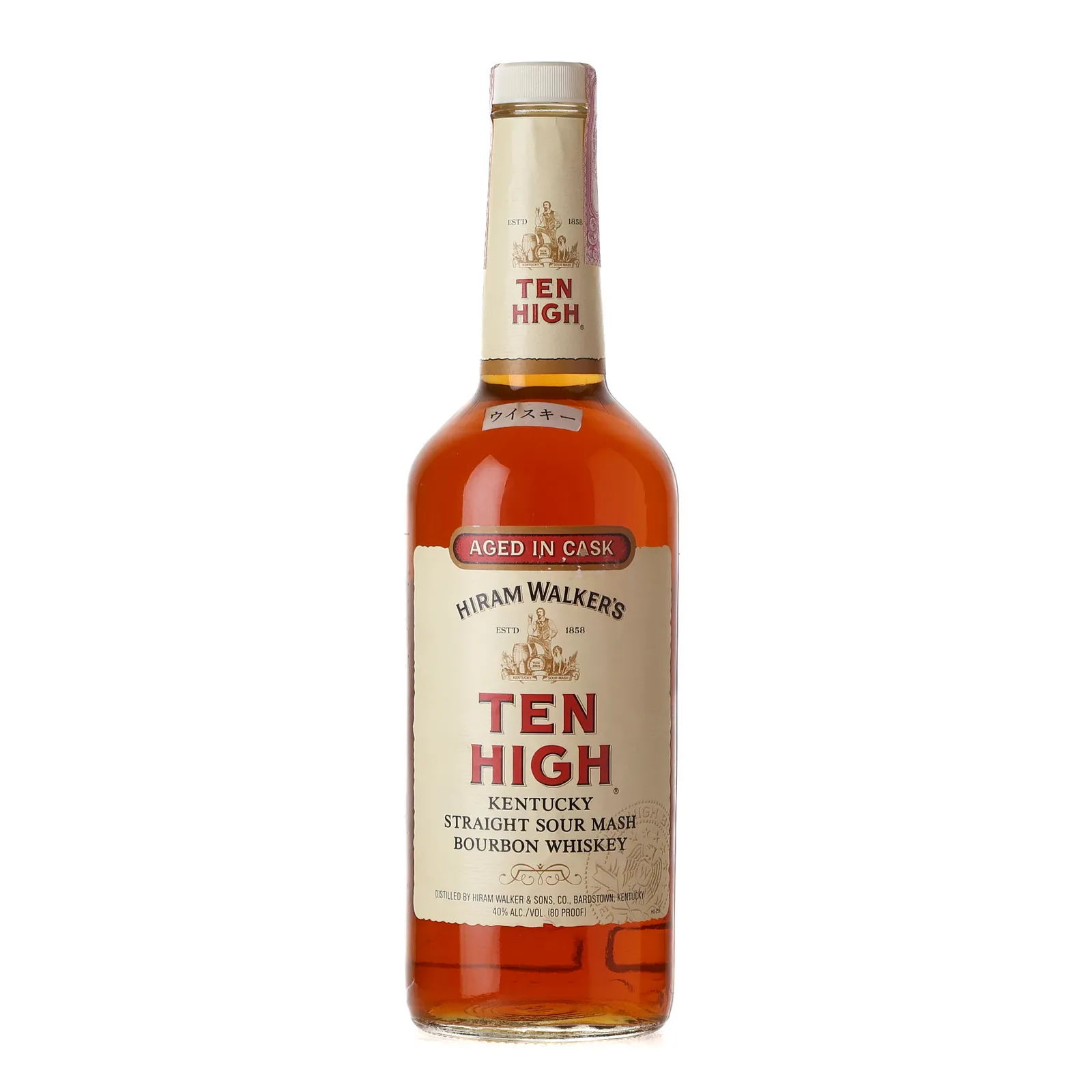 Ten High Kentucky Straight Bourbon, 40% whisky bottle