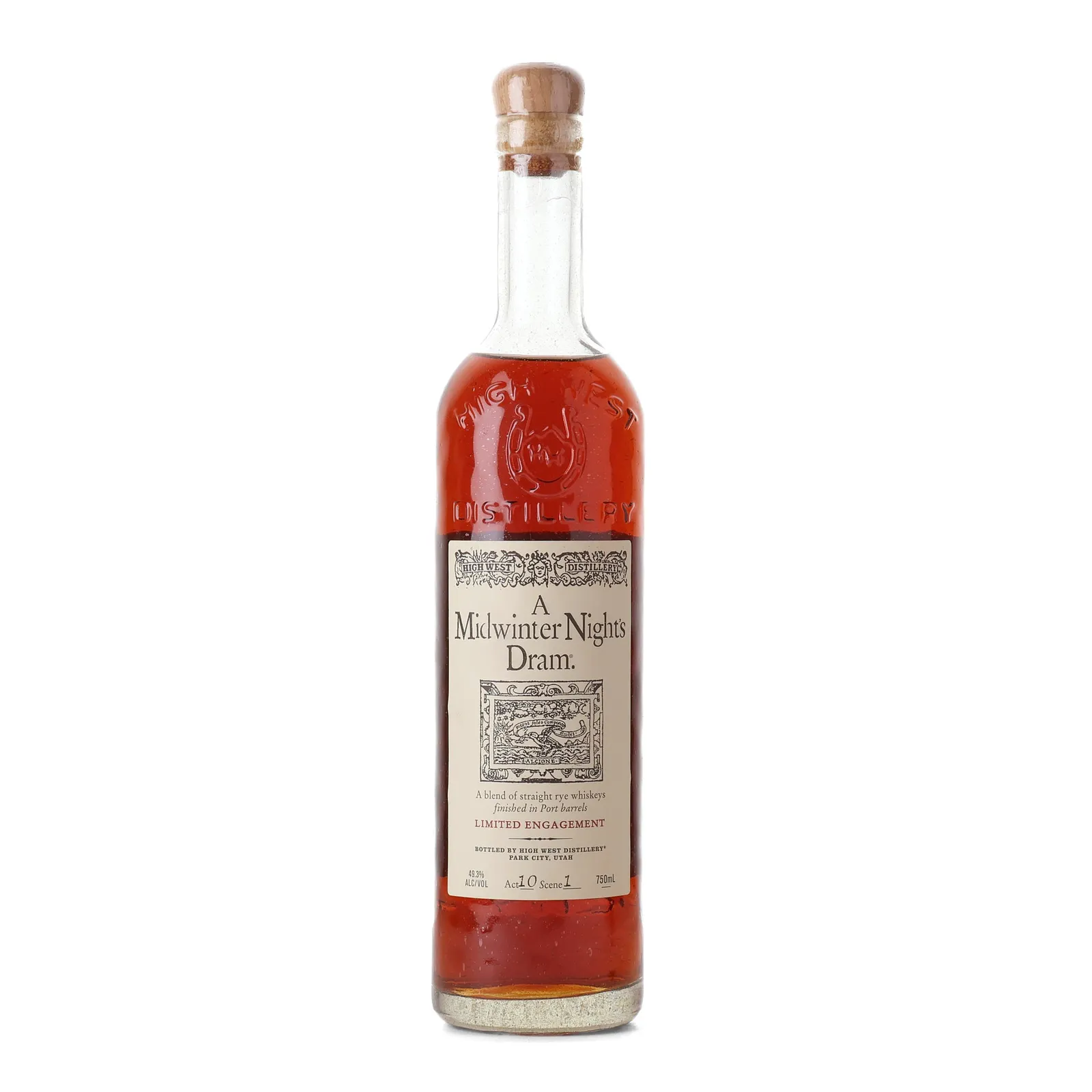 High West A Midwinter Night's Dram, Port Cask, Act 10 Scene 1, 2022, 49.3% whisky bottle
