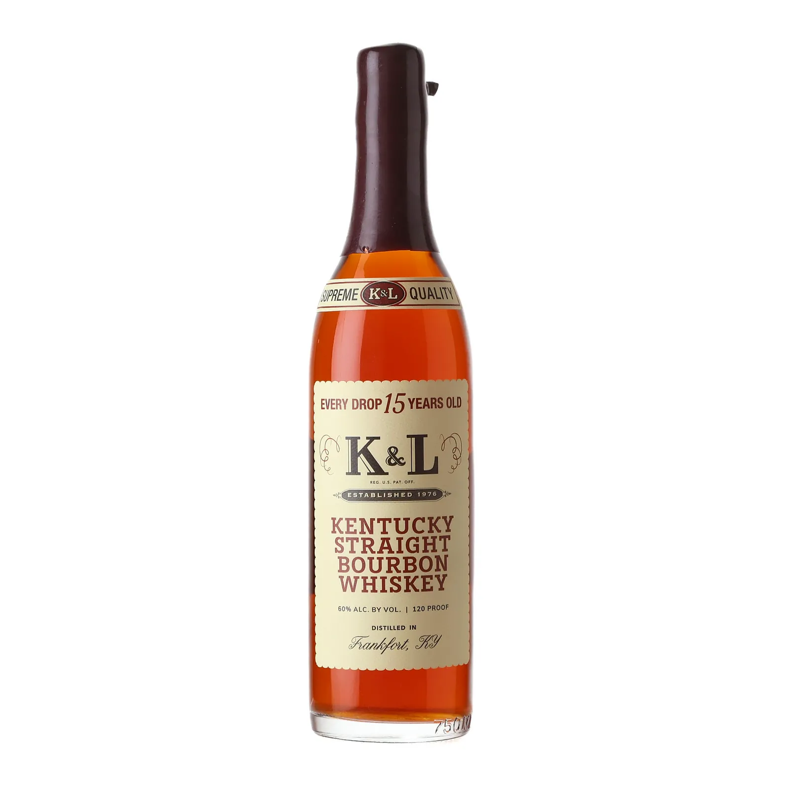 Buffalo Trace Every Drop 15 Year Old, New Charred Oak Cask, Cask #HEV7105, Batch No. KY-01-25, 2008, K&L Wine Merchants, 60% whisky bottle