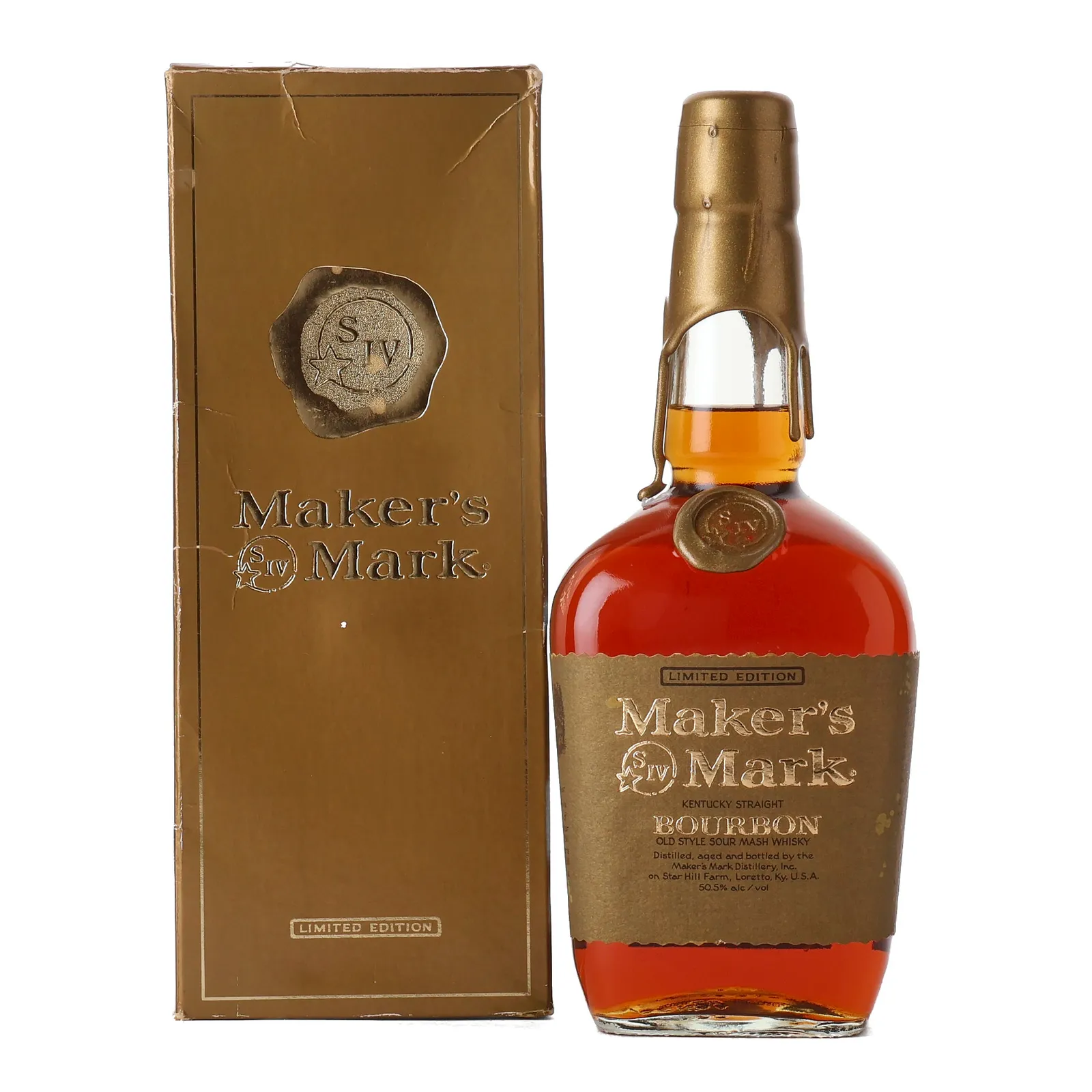 Maker's Mark 101 Proof Limited Edition Bourbon (Gold Wax), New Charred Oak Cask, 2020, 50.5% whisky bottle