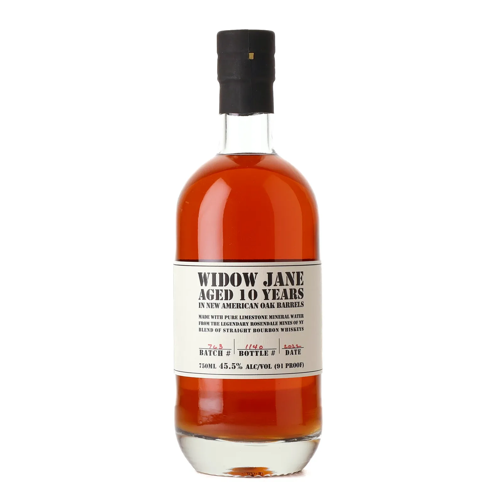 Widow Jane Aged 10 Years, New American Oak Cask, Batch No. 260, 2020, 45.5% whisky bottle