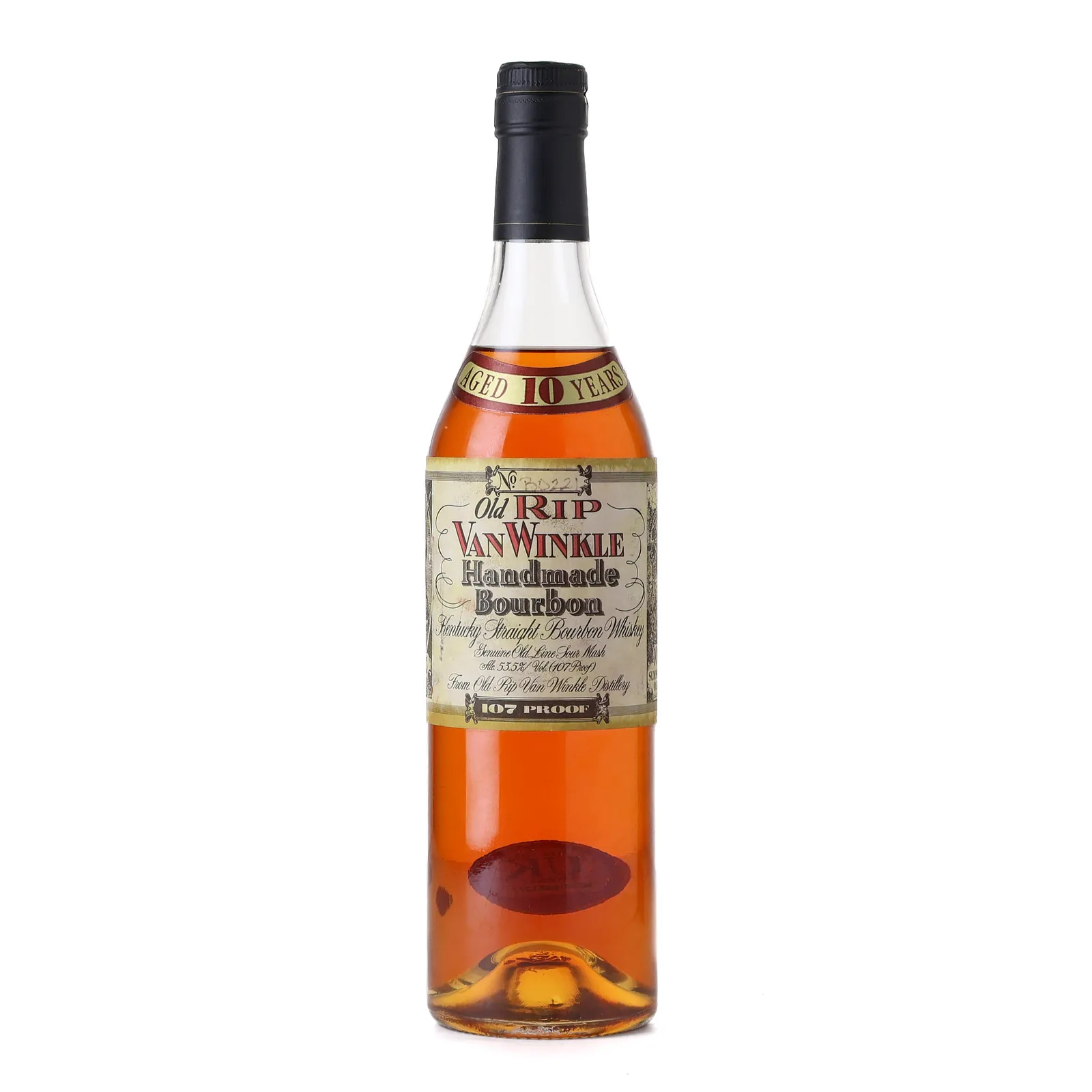 Old Rip Van Winkle Handmade Bourbon 10 Year Old, 53.5% whisky bottle