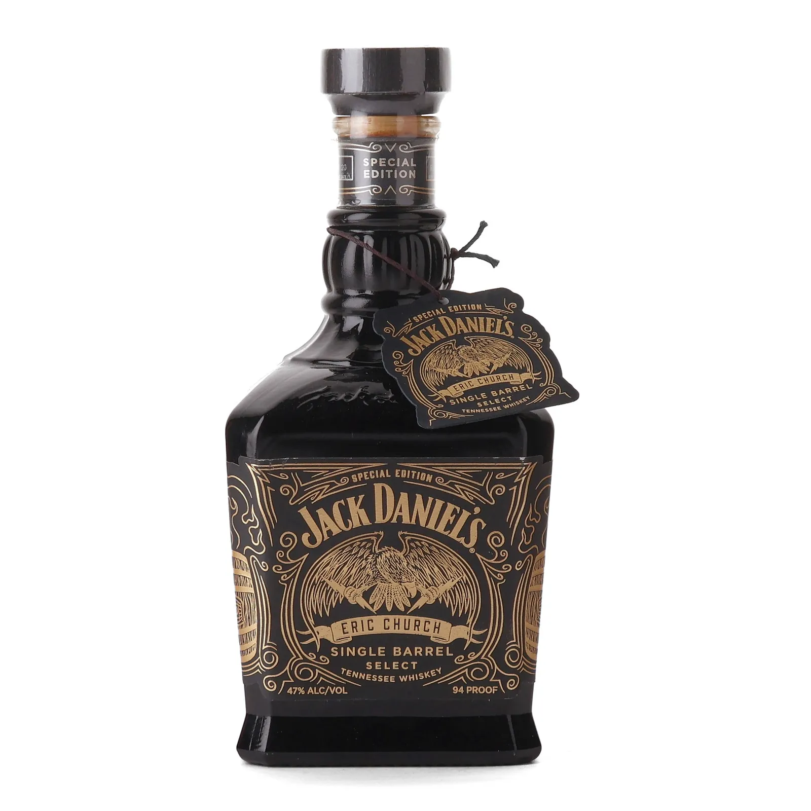 Jack Daniel's Eric Church Single Barrel Select Tennessee Whiskey, New Charred Oak Cask, 2020, 47% whisky bottle