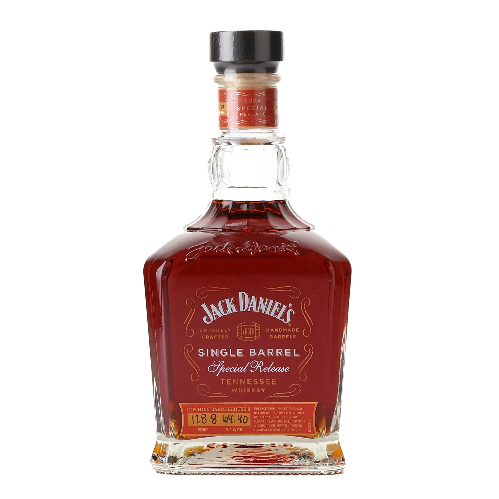 Jack Daniel's Coy Hill Barrelhouse 8 Special Release Single Barrel 2024, New Charred American Oak Cask, Cask #24-07190, 2024, 10 Year Old, 64.4% whisky bottle