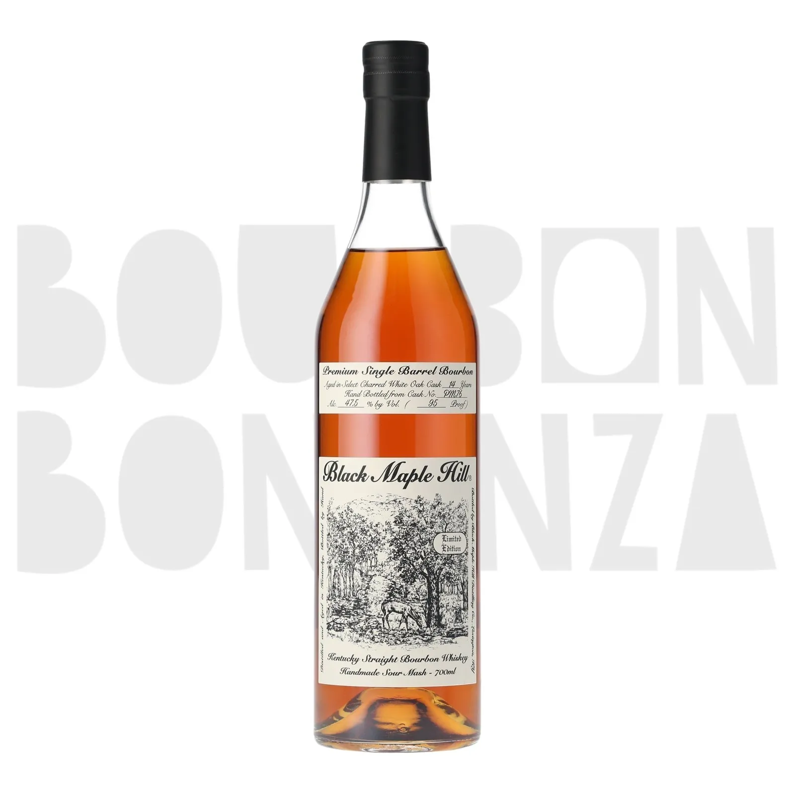 Black Maple Hill 14 Year Old, Charred White Oak Cask, Cask #PM76, Rare Character, 47.5% whisky bottle