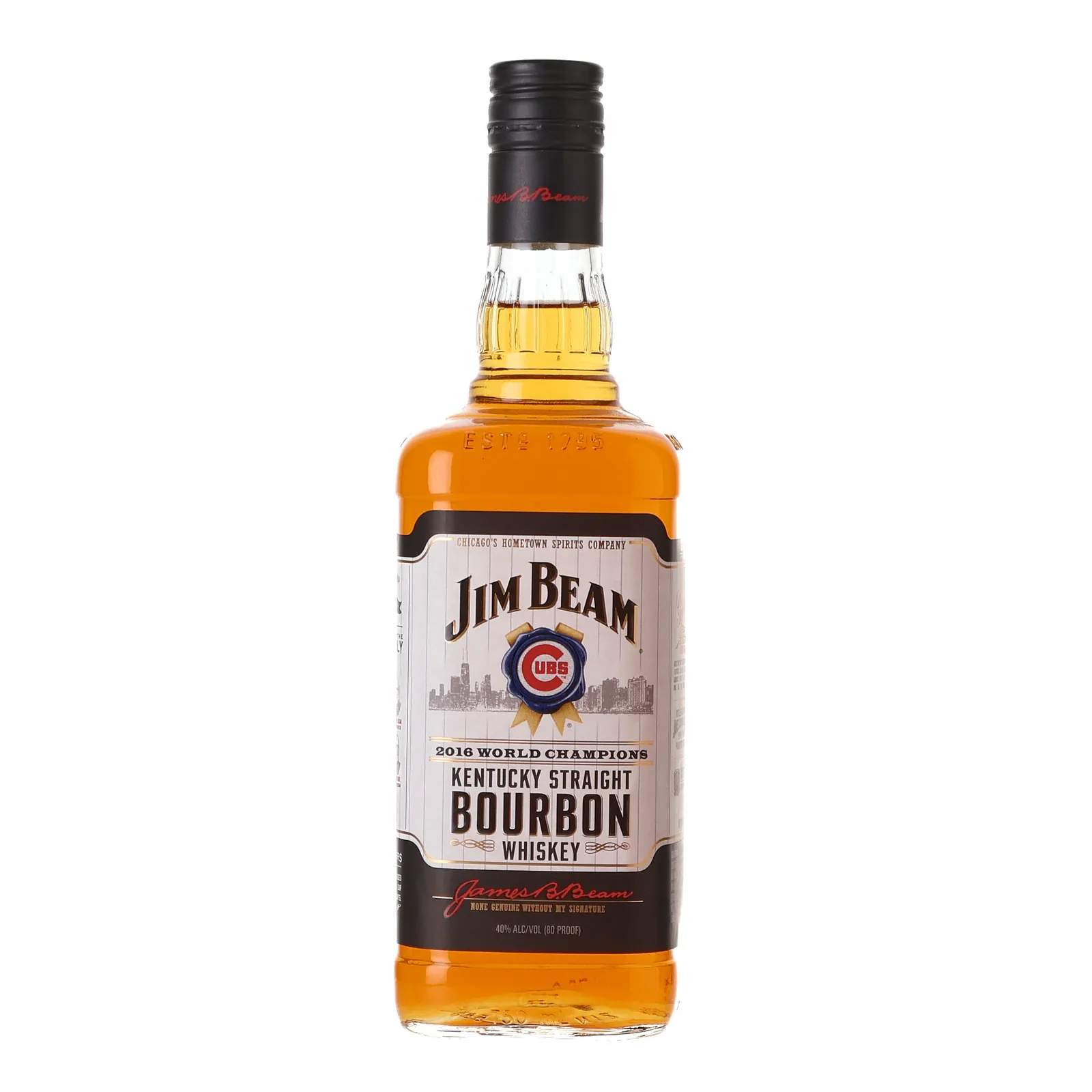 Jim Beam Chicago Cubs World Championship Edition 4 Year Old, 2017, 40% whisky bottle