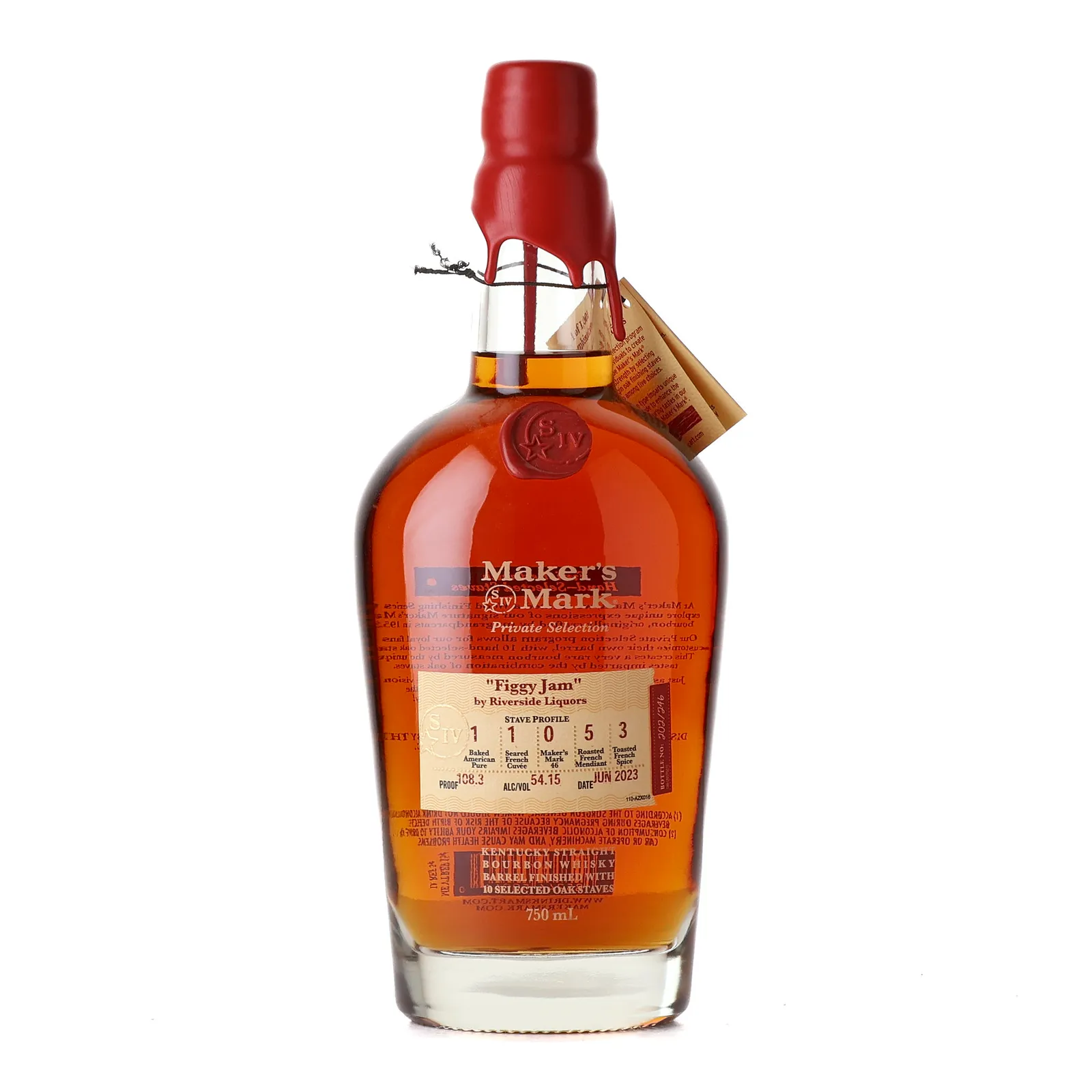 Maker's Mark 'Figgy Jam' Private Barrel Selection, New American Oak Cask, 2023, 54.15% whisky bottle
