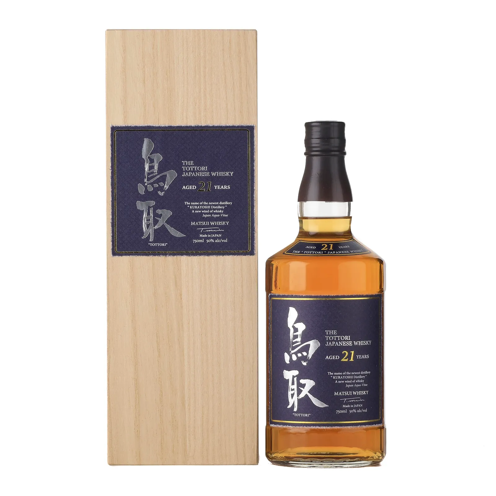 Kurayoshi The Tottori 21 Year Old, 50% whisky bottle