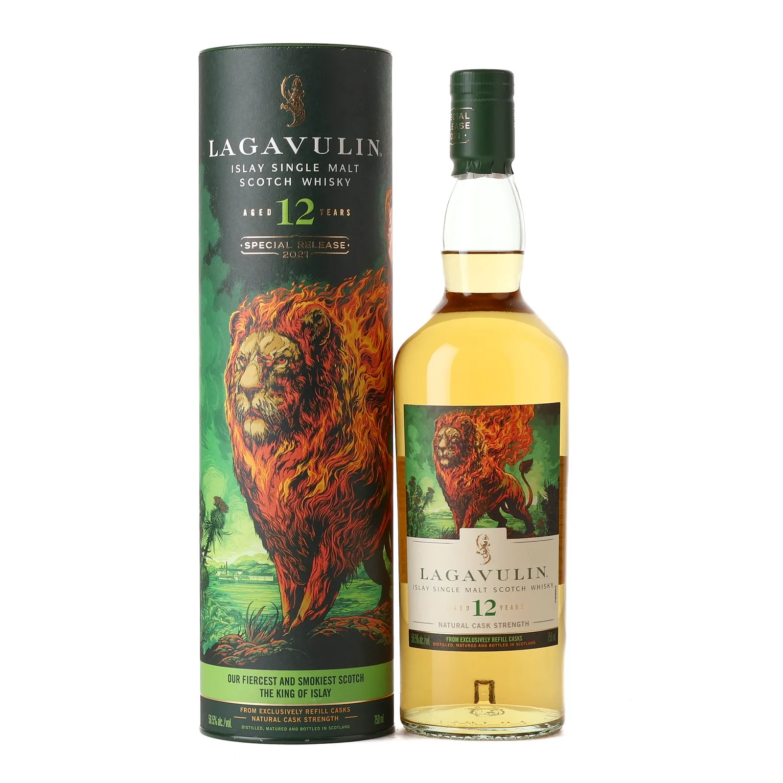 Lagavulin 12 Year Old, Refill American Oak Cask, 2021, 56.5% whisky bottle