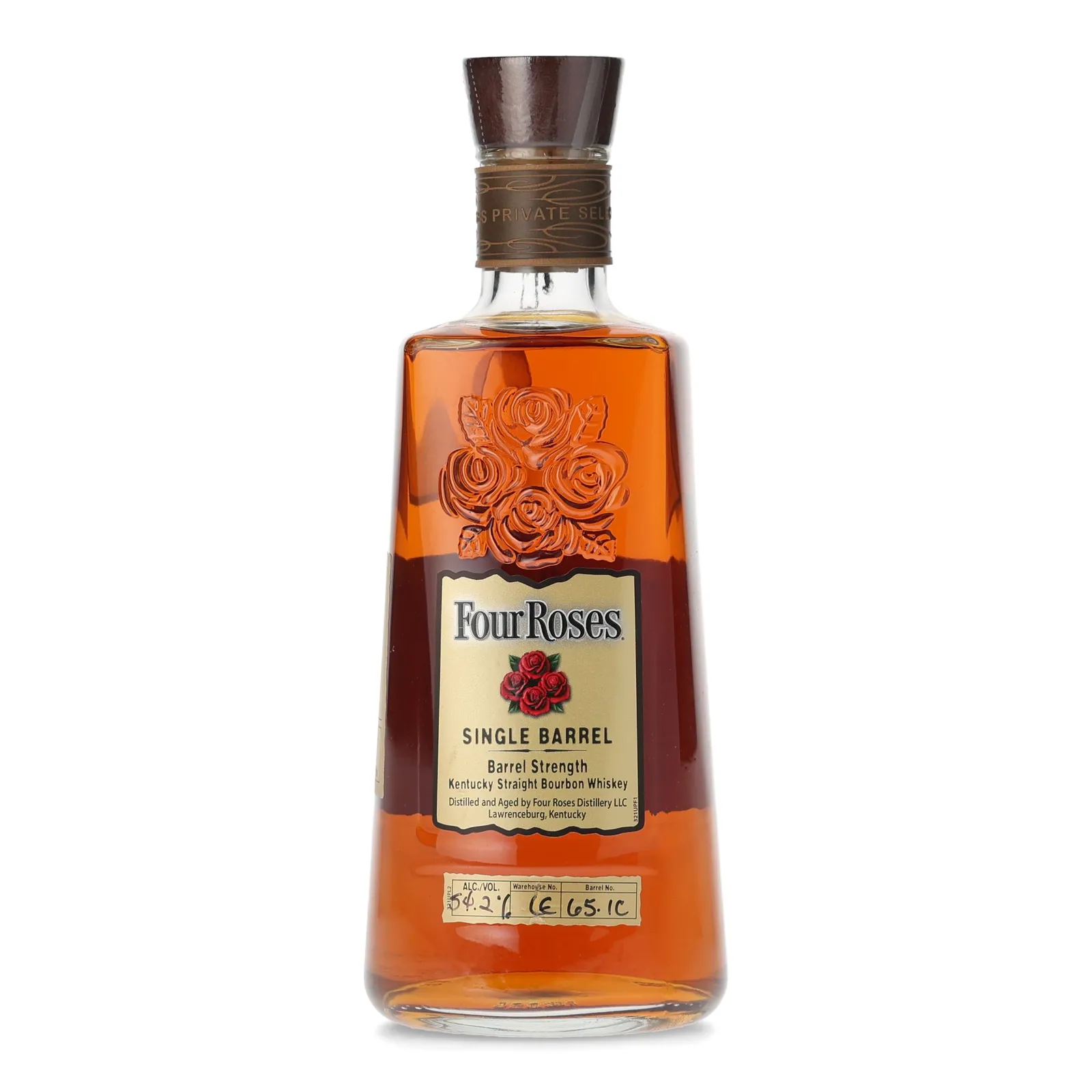Four Roses Barrel Strength OESV 10 Year Old, New Charred American Oak Cask, Cask #65.1C, 54.2% whisky bottle