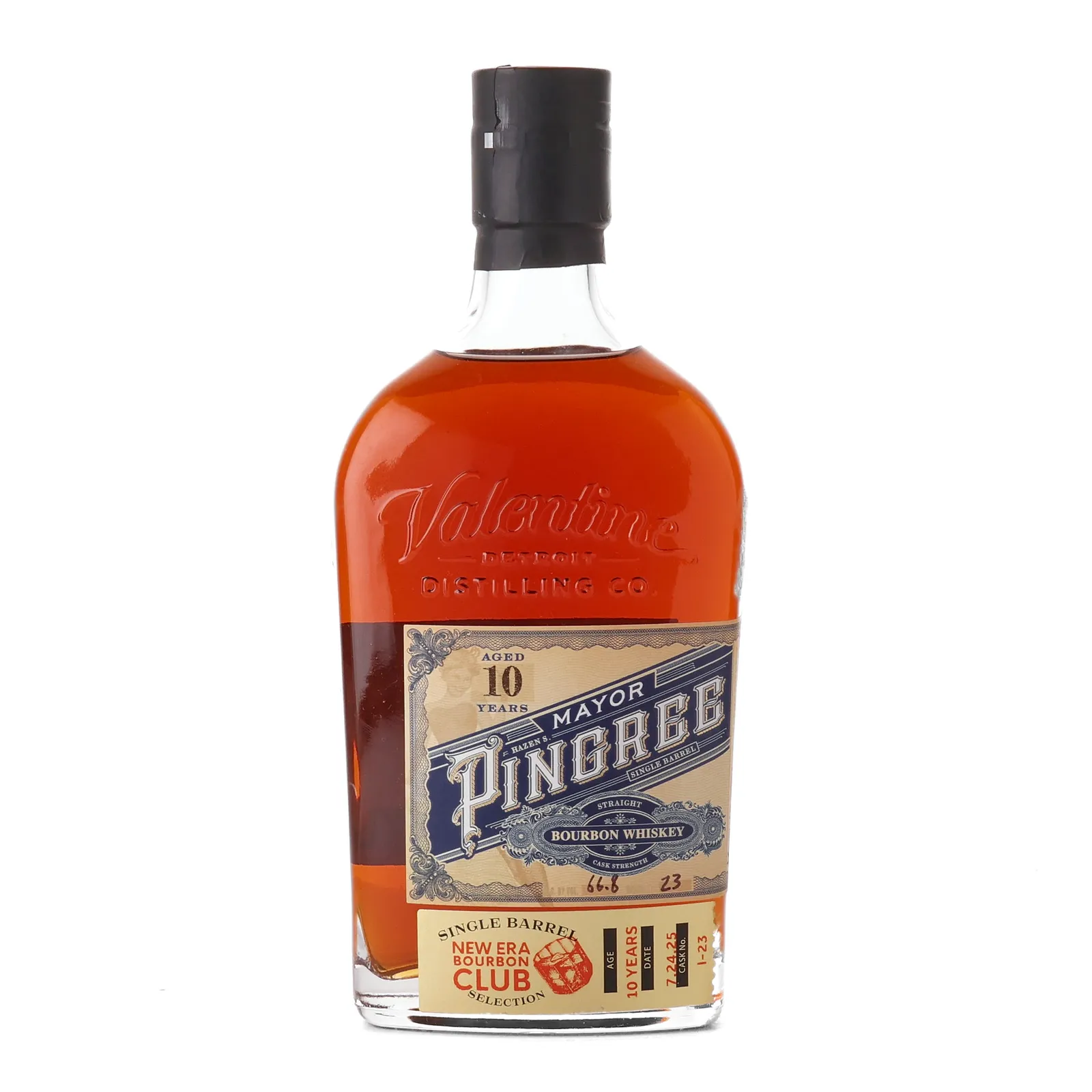 Mayor Pingree Single Barrel New Era Bourbon Club Selection 10 Year Old, Cask #23, 2025, 66.8% whisky bottle