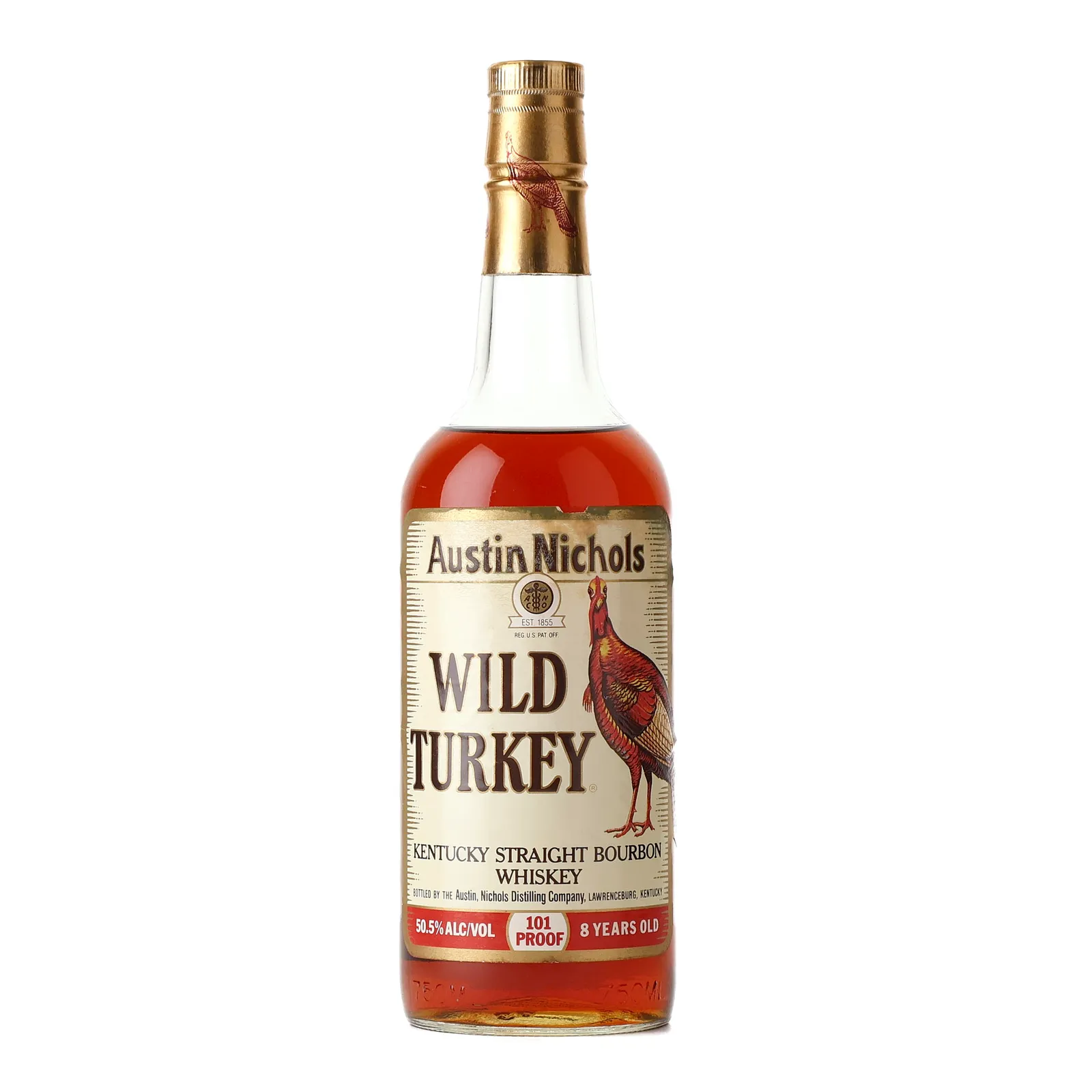 Wild Turkey 101 Proof 8 Year Old, New American Oak Cask, 1978, 50.5% whisky bottle